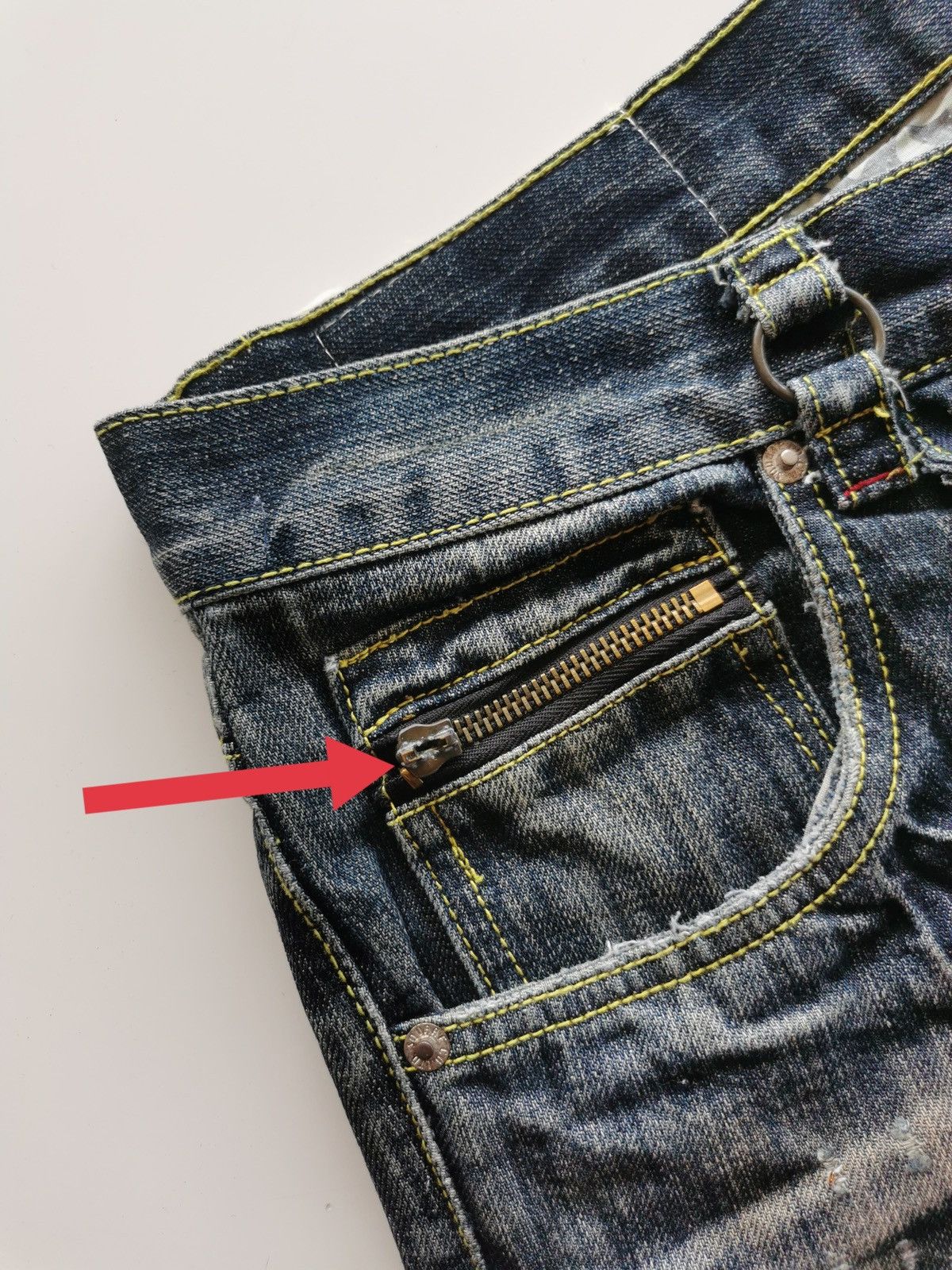 Japanese Brand Square Dark Distressed Jeans Size US 34 / EU 50 - 12 Thumbnail