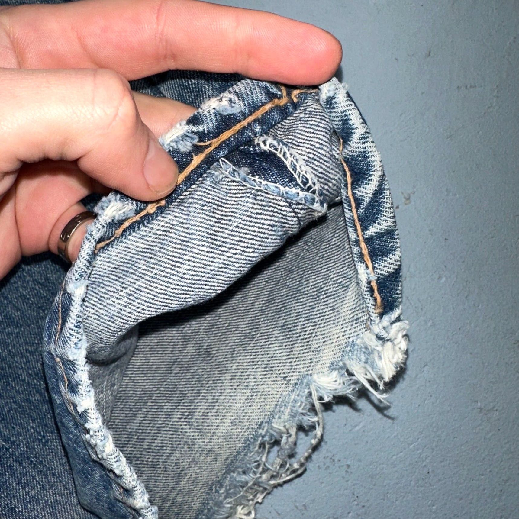 Levi's VINTAGE Levi's 517 Jeans Men 29x32 Blue Denim Bootcut Flare 70s USA Themed Size US 29 - 5 Thumbnail
