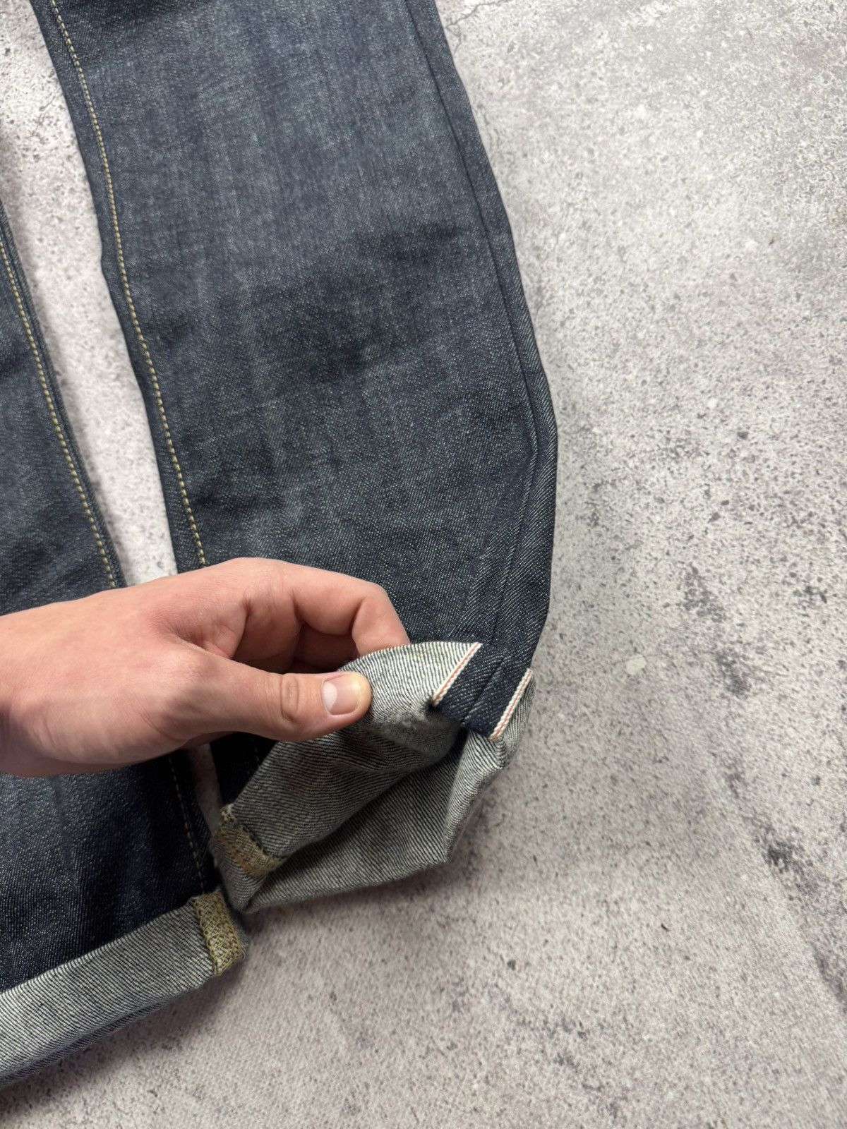 Edwin VINTAGE EDWIN WASHED DISTRESSED BAGGY SELVEDGE JAPANESSE Size US 30 / EU 46 - 4 Thumbnail