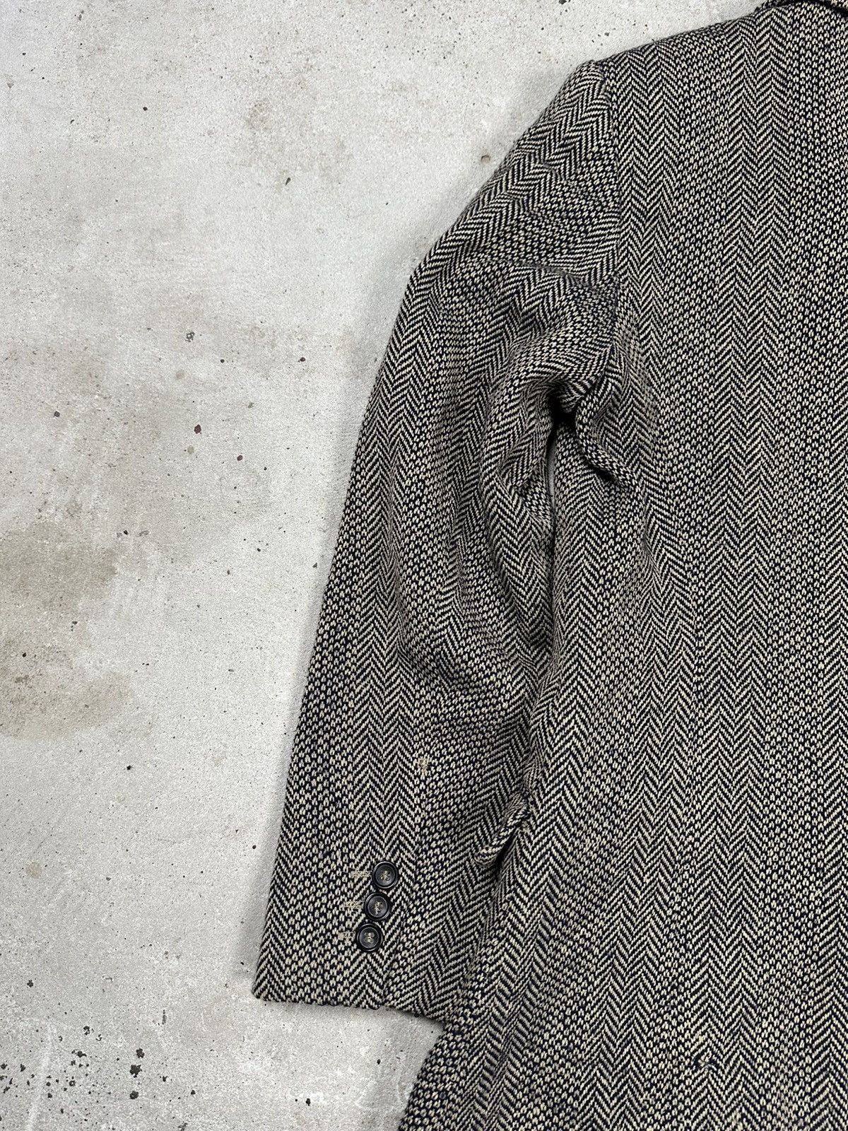 Jil Sander Vintage 90s Jil Sander Plus Silk & Wool Herringbone Coat Size US S / EU 44-46 / 1 - 13 Thumbnail