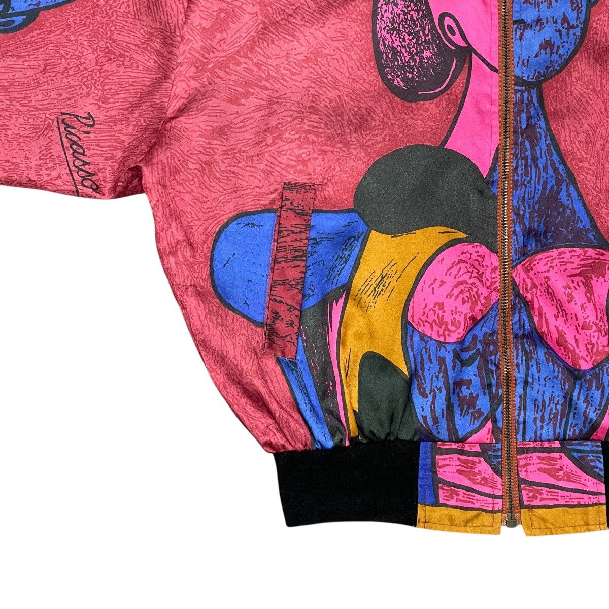 Vintage Vintage 80s Pablo Picasso Abstract Art Graphic Bomber Jacket Size US L / EU 52-54 / 3 - 4 Thumbnail