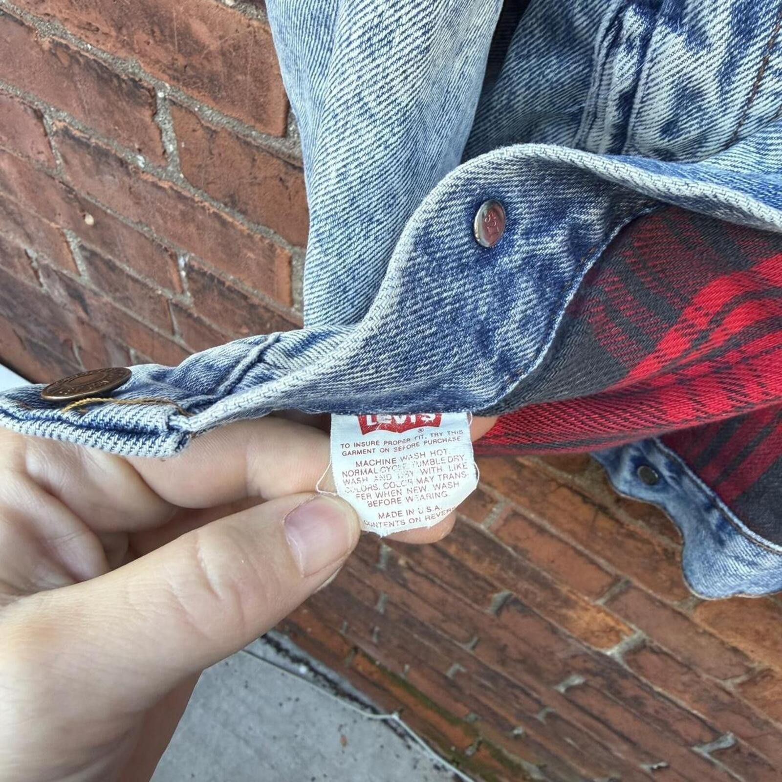 Levi's vintage Levi’s flannel lined jean jacket 1989 M Size US M / EU 48-50 / 2 - 7 Thumbnail