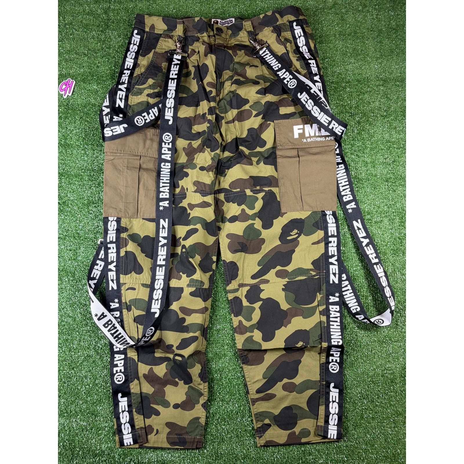 Bape X Jessie Reyez Green 6 Pocket Cargo Pants Size Large