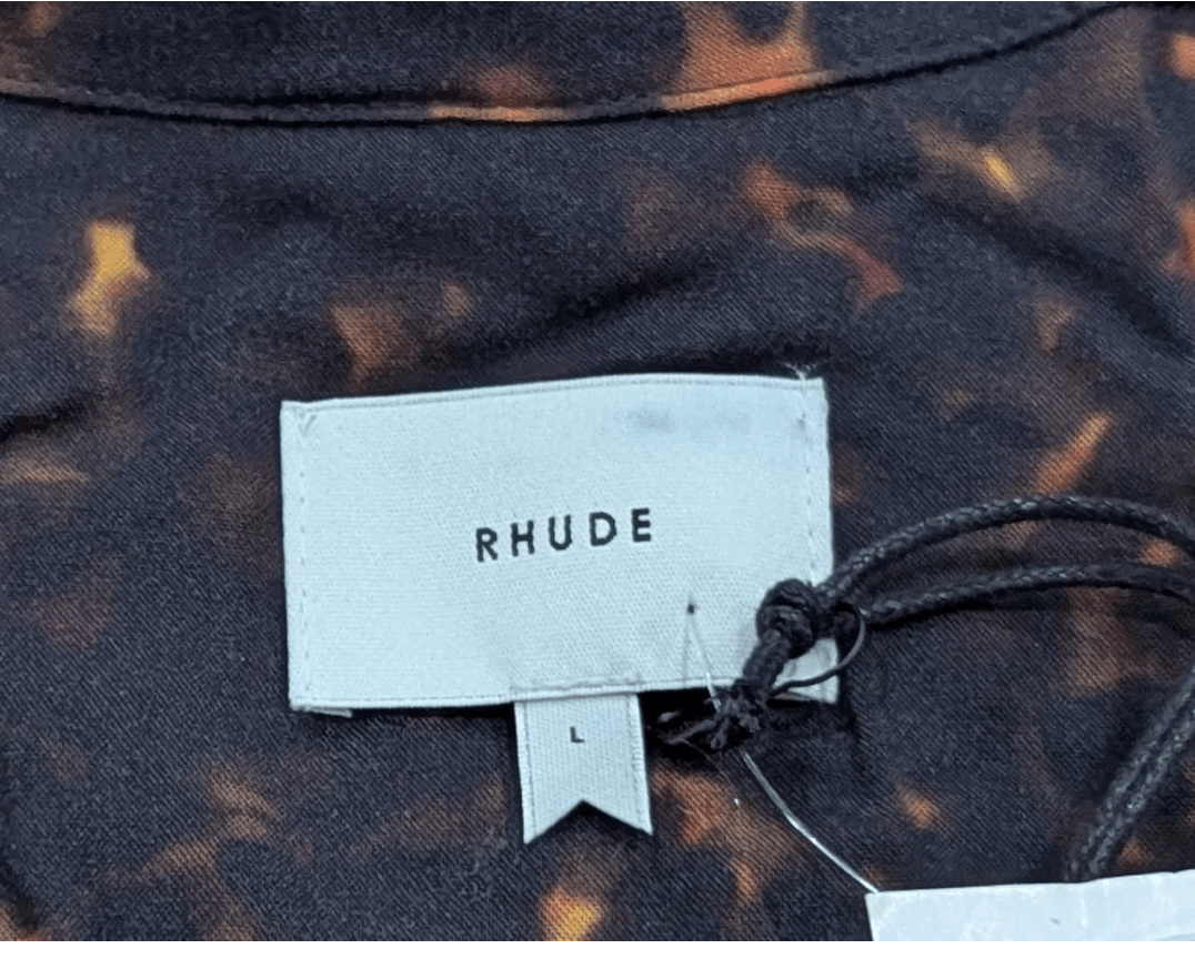 Rhude RHUDE Tortoise Print SS Button Up Camp Shirt Black Large Size US L / EU 52-54 / 3 - 4 Thumbnail