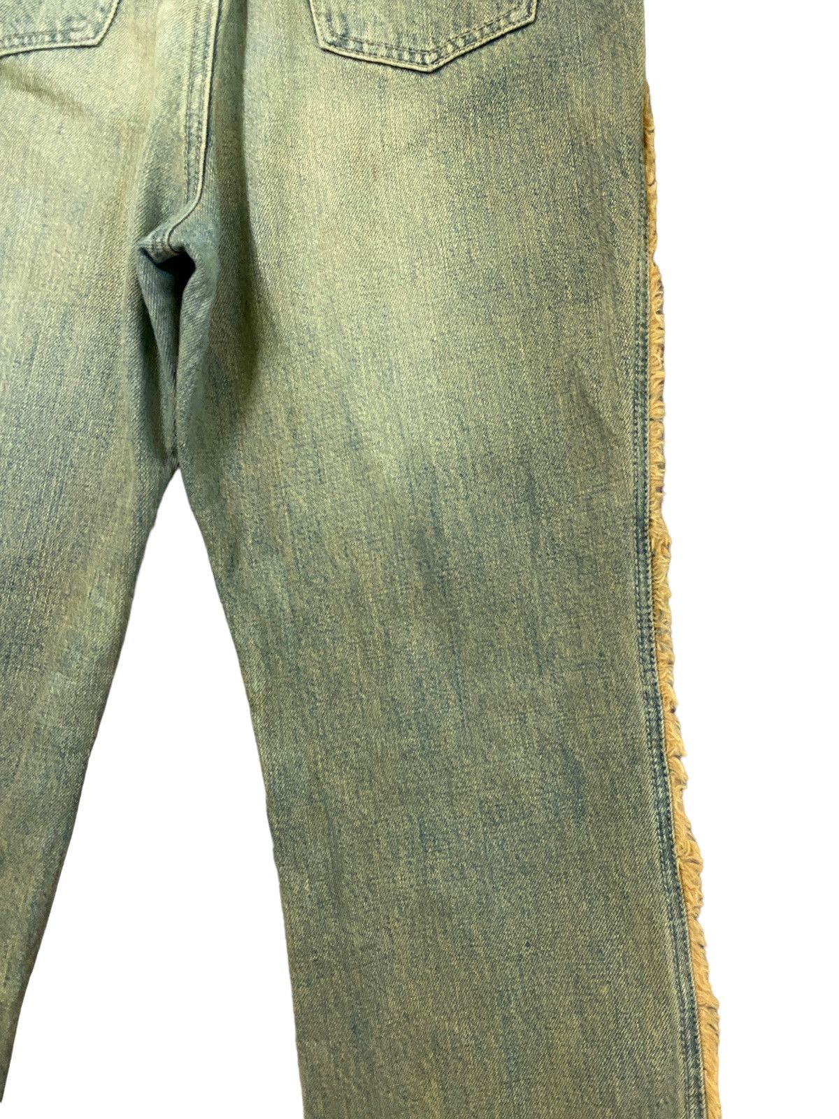 Japanese Brand Flare LIVRE CLAIRE Rare Fur Design Bootcut Denim Size US 29 - 13 Thumbnail