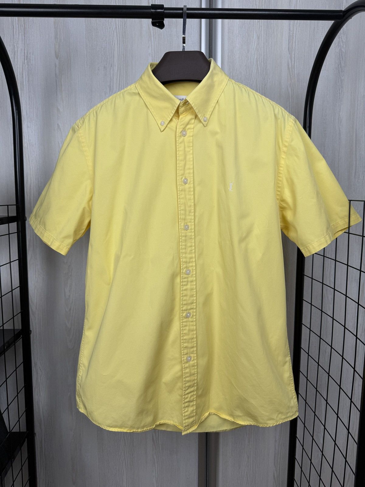 Yves Saint Laurent pour homme yellow short sleeve shirt