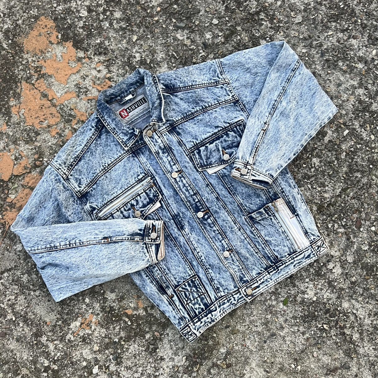 Japanese Brand × Vintage American vintage denim jacket bomber oversize y2k unisex Size US XL / EU 56 / 4 - 2 Thumbnail