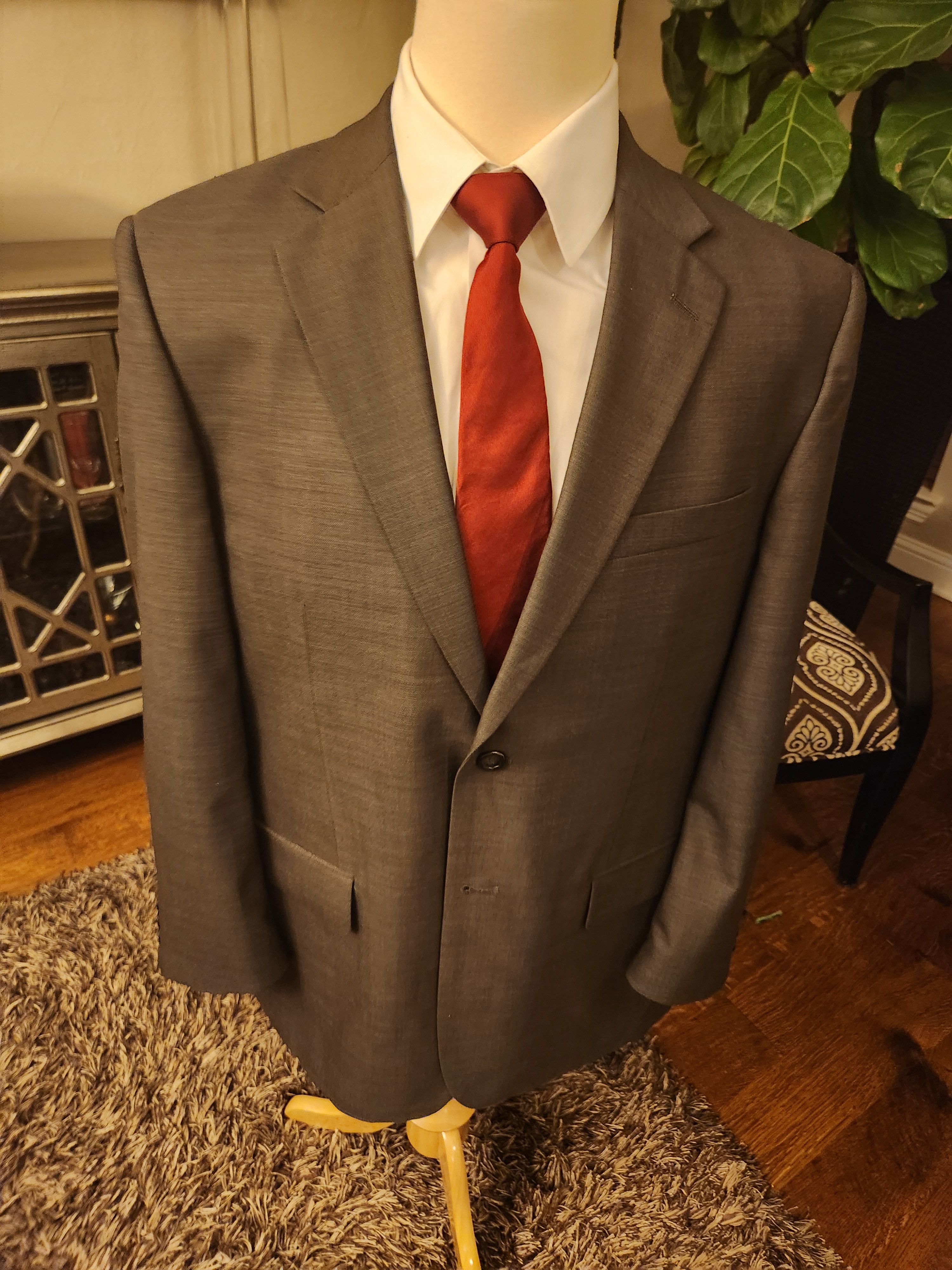 Pronto Uomo NWOT Wool/Silk 2 Button Blazer Size 42R - 1 Thumbnail