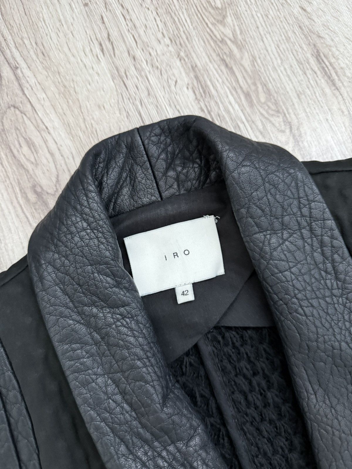 Iro IRO Ashby Blazer Black Leather Trim Size 42 Size M / US 6-8 / IT 42-44 - 5 Thumbnail