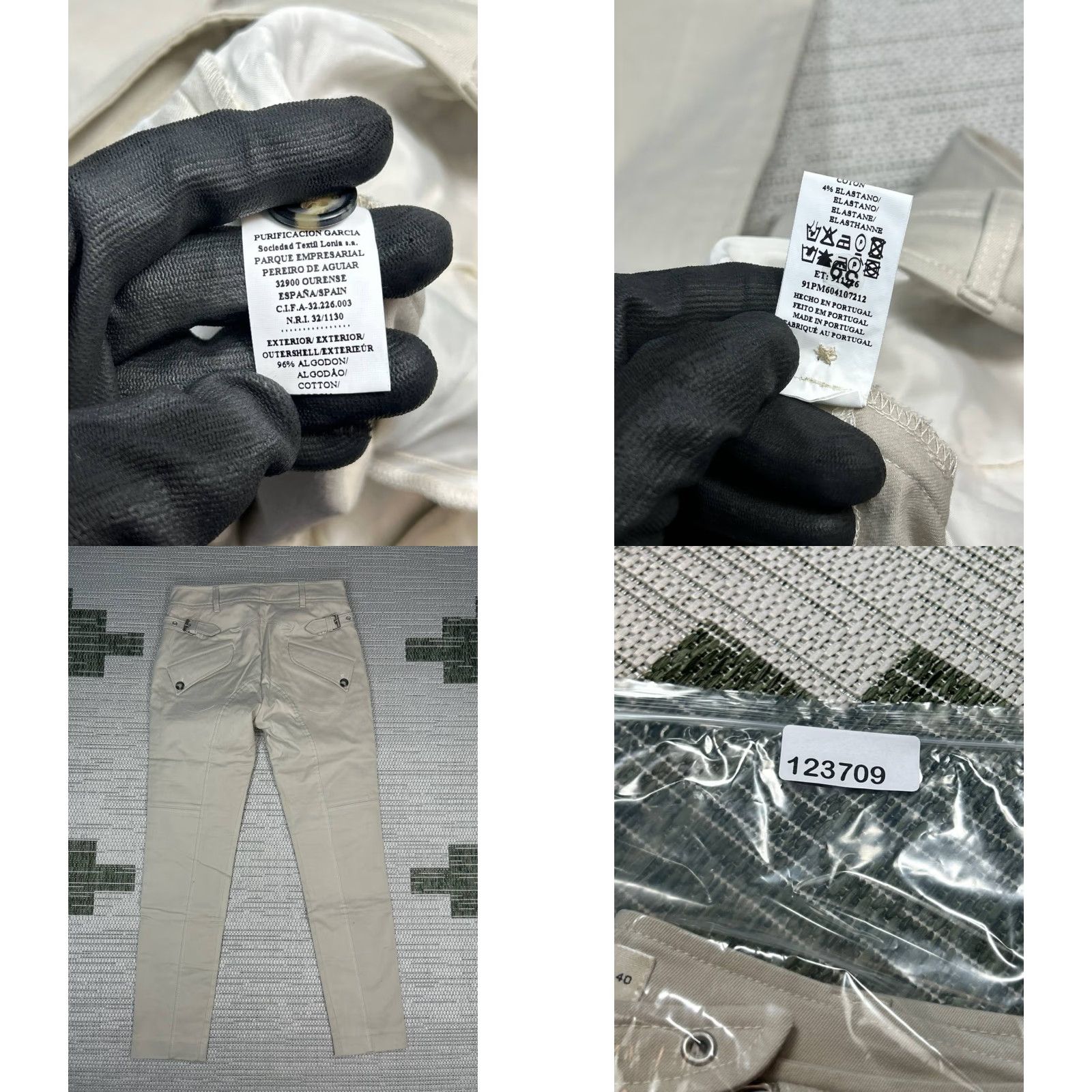 Vintage Purificacion Garcia Pants Womens 40 Beige Canvas Cotton Mid Rise Skinny Leg Size 27" / US 4 / IT 40 - 8 Thumbnail