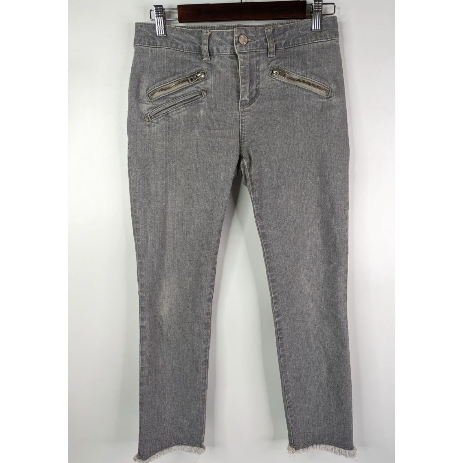 Zadig & Voltaire Zadig & Voltaire Jeans Skinny Grey Denim Zip Pockets Size 25 Women Regular 6.5-8.5 Rise Cotton Blend Size 42" / US 20 - 2 Thumbnail