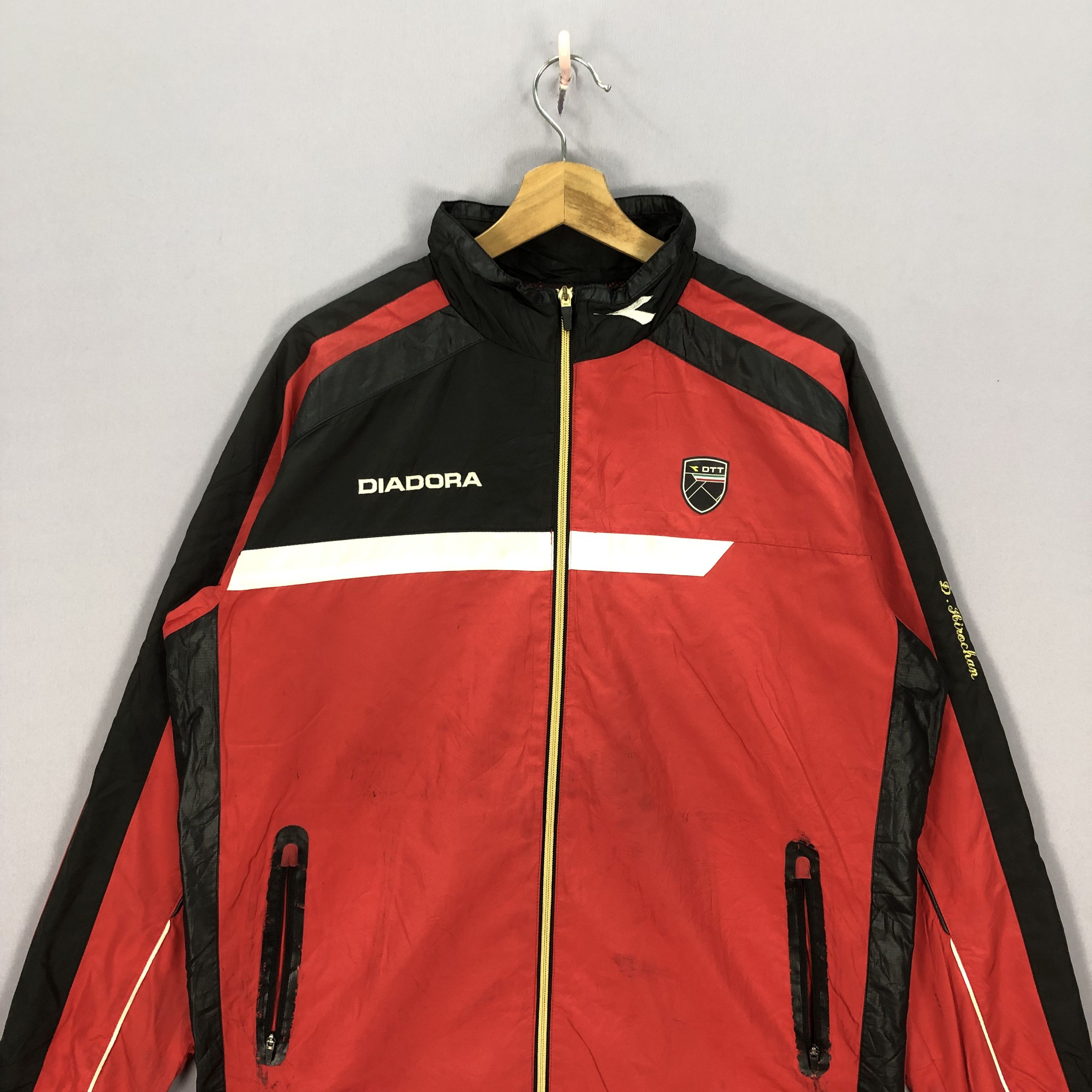 Diadora × Vintage Vintage Diadora Windbreaker Jacket Size US L / EU 52-54 / 3 - 3 Thumbnail
