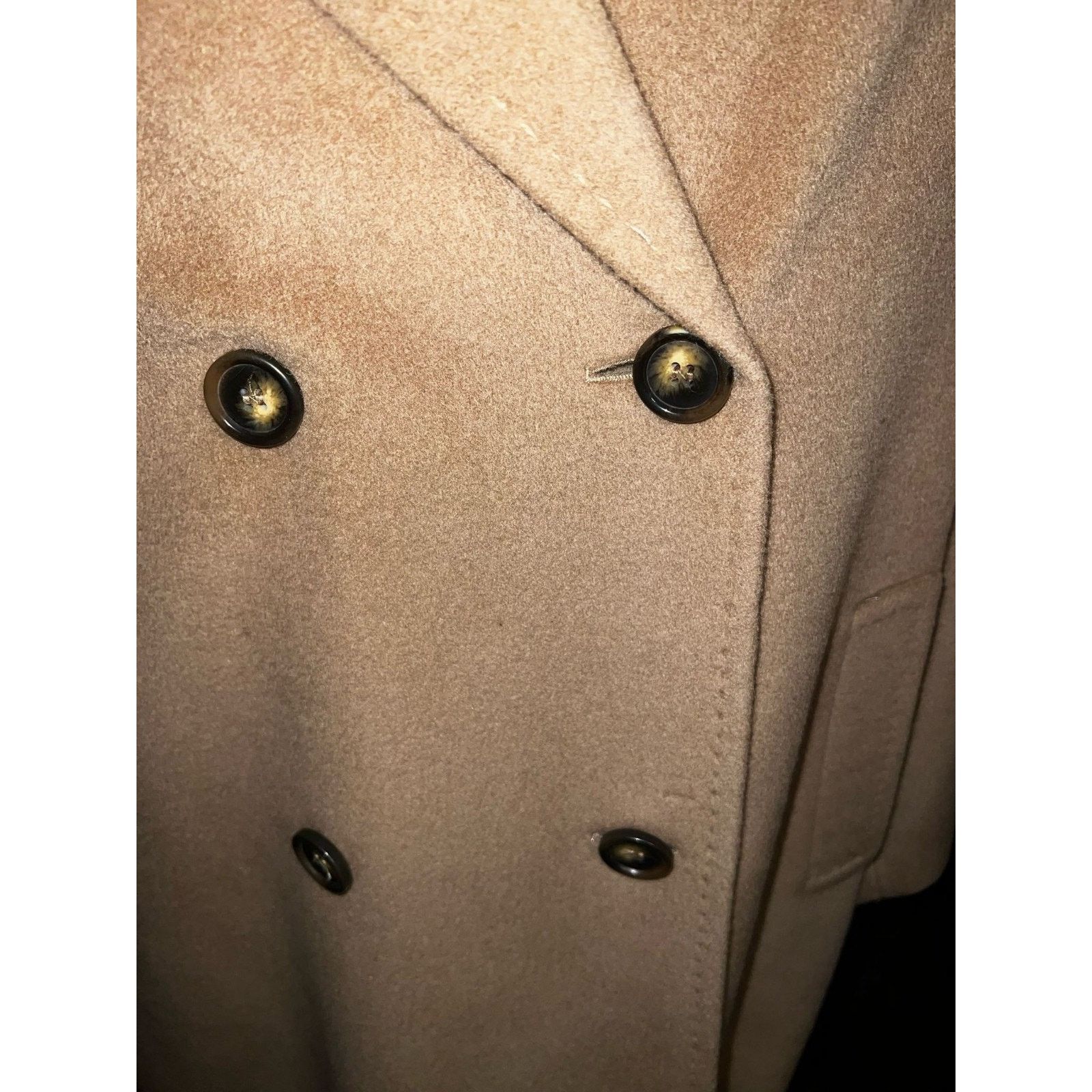 Cinzia Rocca Cinzia Rocca 3/4 Women's OverCoat Camel Color Size XXL / US 16-18 / IT 52-54 - 3 Thumbnail