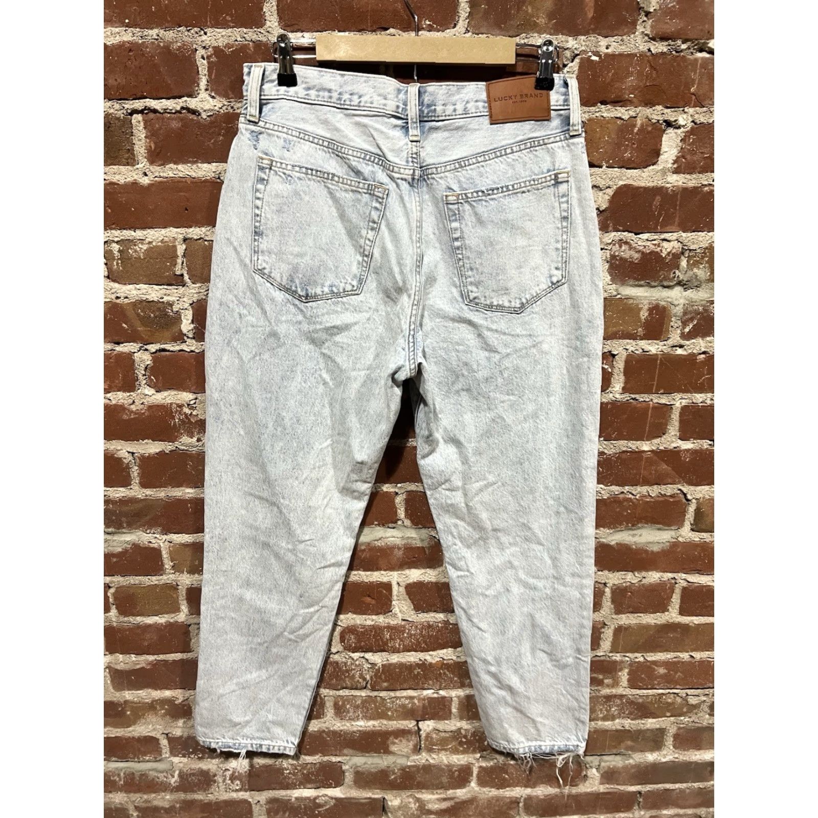Lucky Brand Lucky Brand Jeans Womens 10/30 Blue Mom High Rise Drew Button Fly Stretch Denim Jeans Regular Womens Size 32" / US 10 / IT 46 - 3 Thumbnail