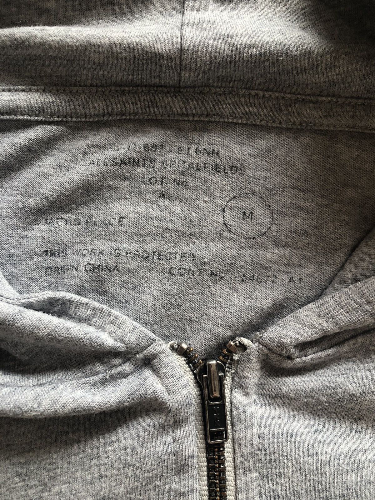 Allsaints ALL SAINTS CLASSIC VINTAGE ZIP UP SWEATSHIRT Size US M / EU 48-50 / 2 - 3 Thumbnail