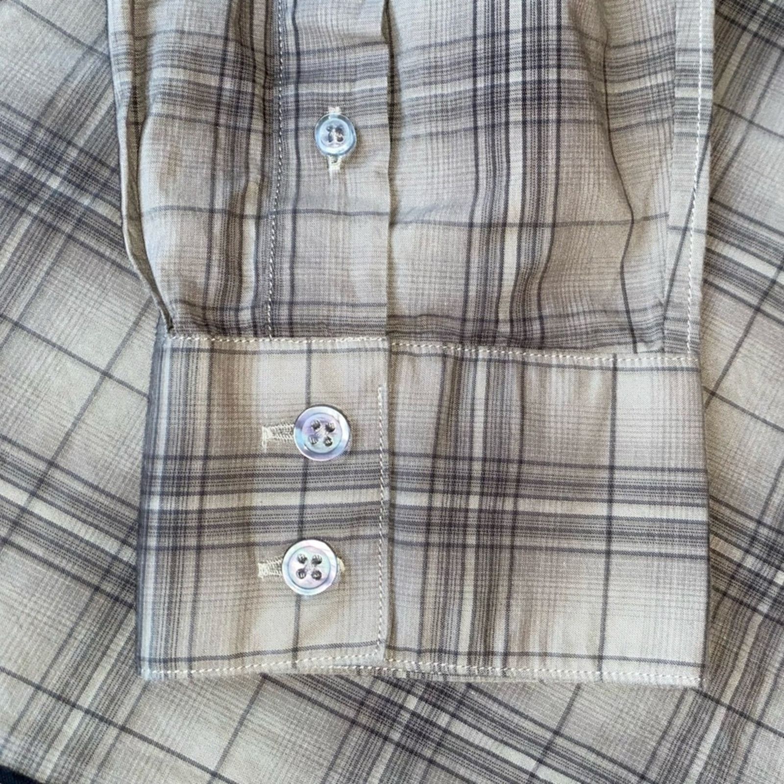 John Varvatos New JOHN VARVATOS $250 Olive Black Plaid Men's Shirt XL Size US XL / EU 56 / 4 - 7 Thumbnail