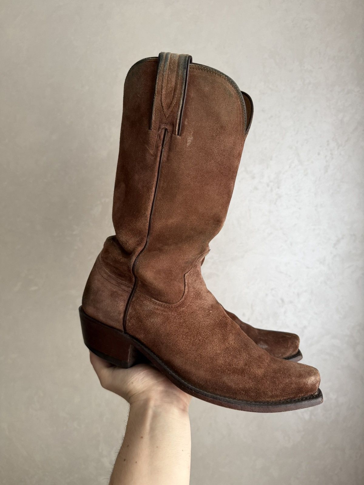 Lucchese Vintage Luchesse Brown Suede Cowboy Western Boots Size US 8 / EU 41 - 9 Thumbnail