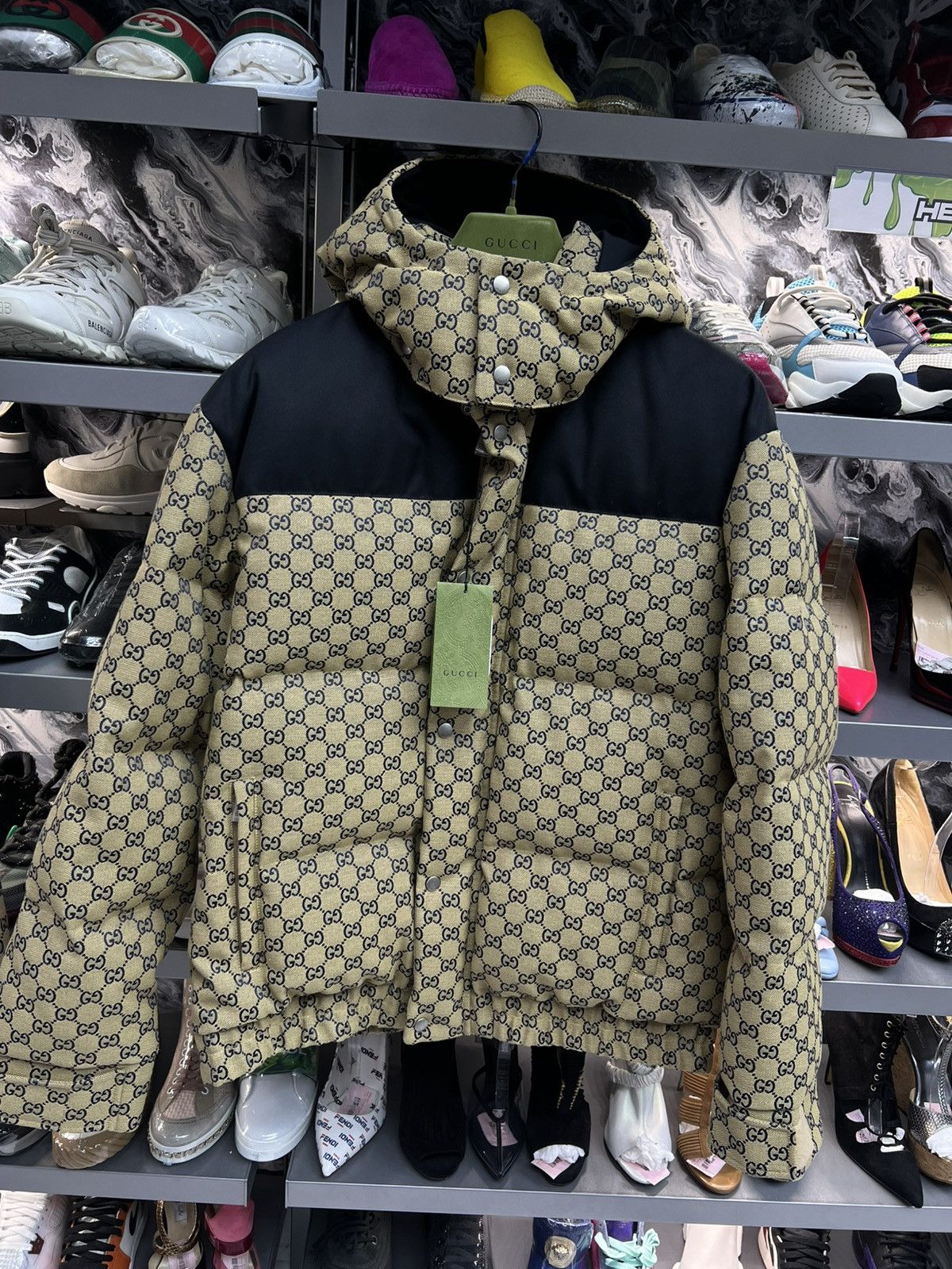 Gucci Gucci GG Canvas Puffer Jacket Size US XL / EU 56 / 4 - 1 Thumbnail