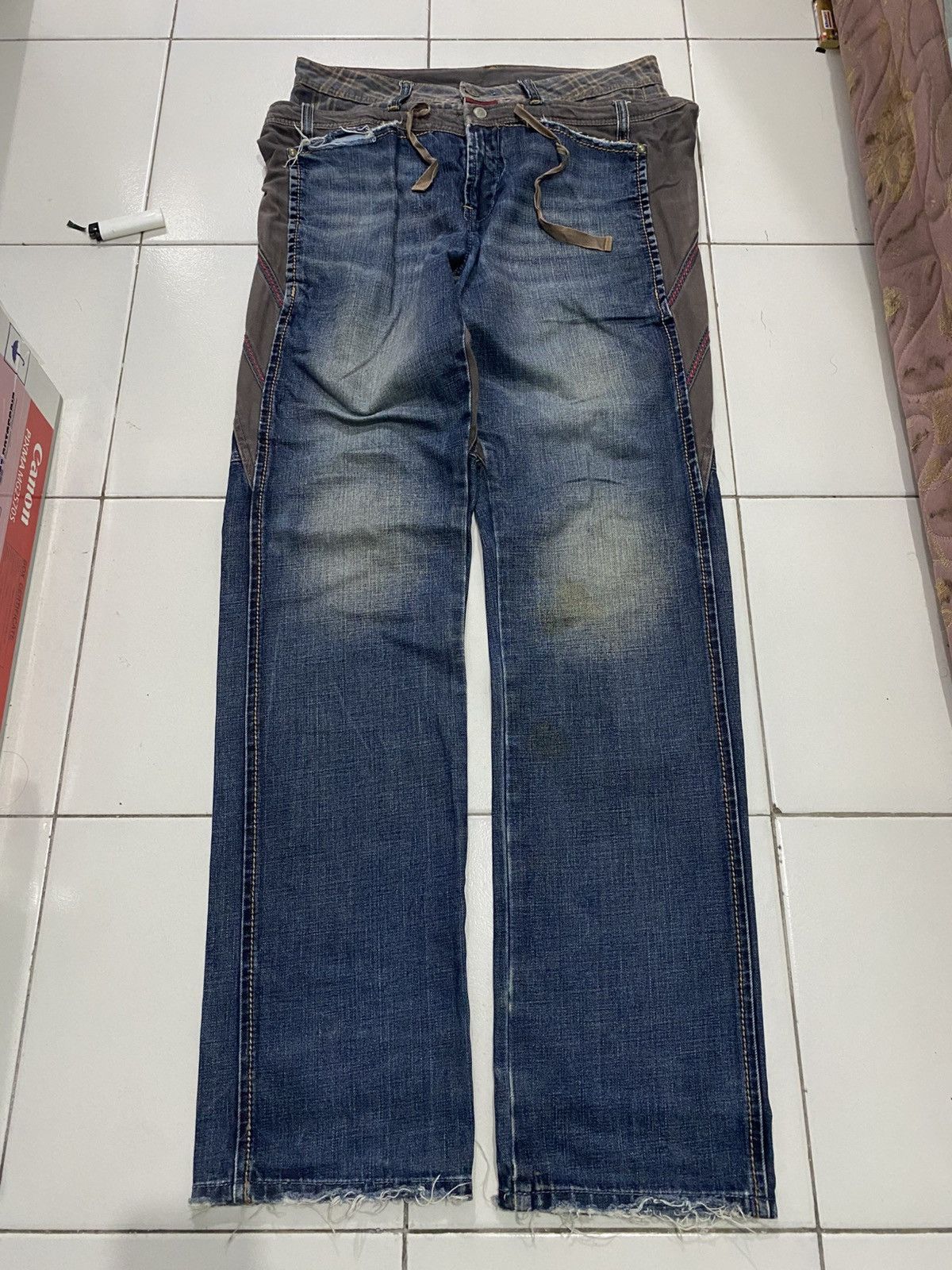 If Six Was Nine × Japanese Brand × Marithe + Francois Girbaud 2000s-Marithe Francois Girbaud Double Wise Jeans Pants Size US 31 - 6 Thumbnail