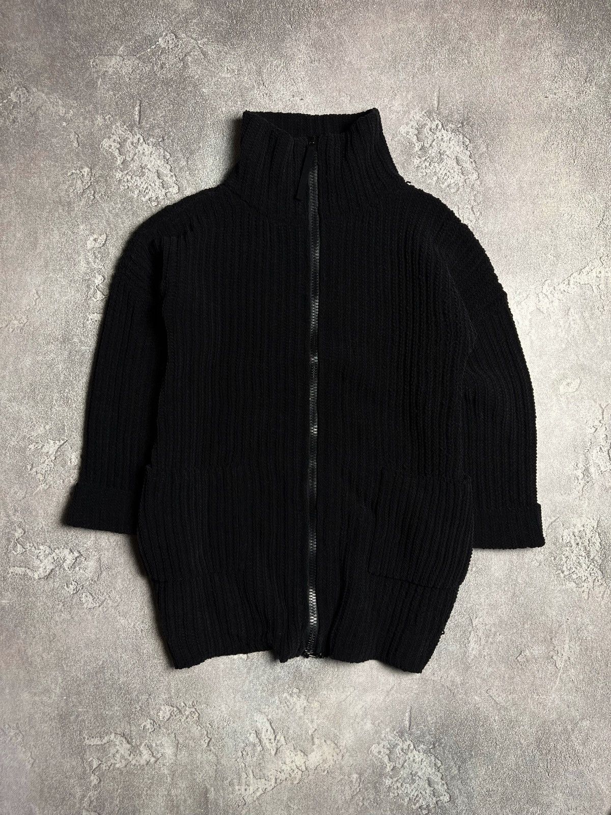 Annette Gortz Annette Gortz Faux Fur Jacket Knit Zip Cardigan Sweater Size L / US 10 / IT 46 - 3 Thumbnail