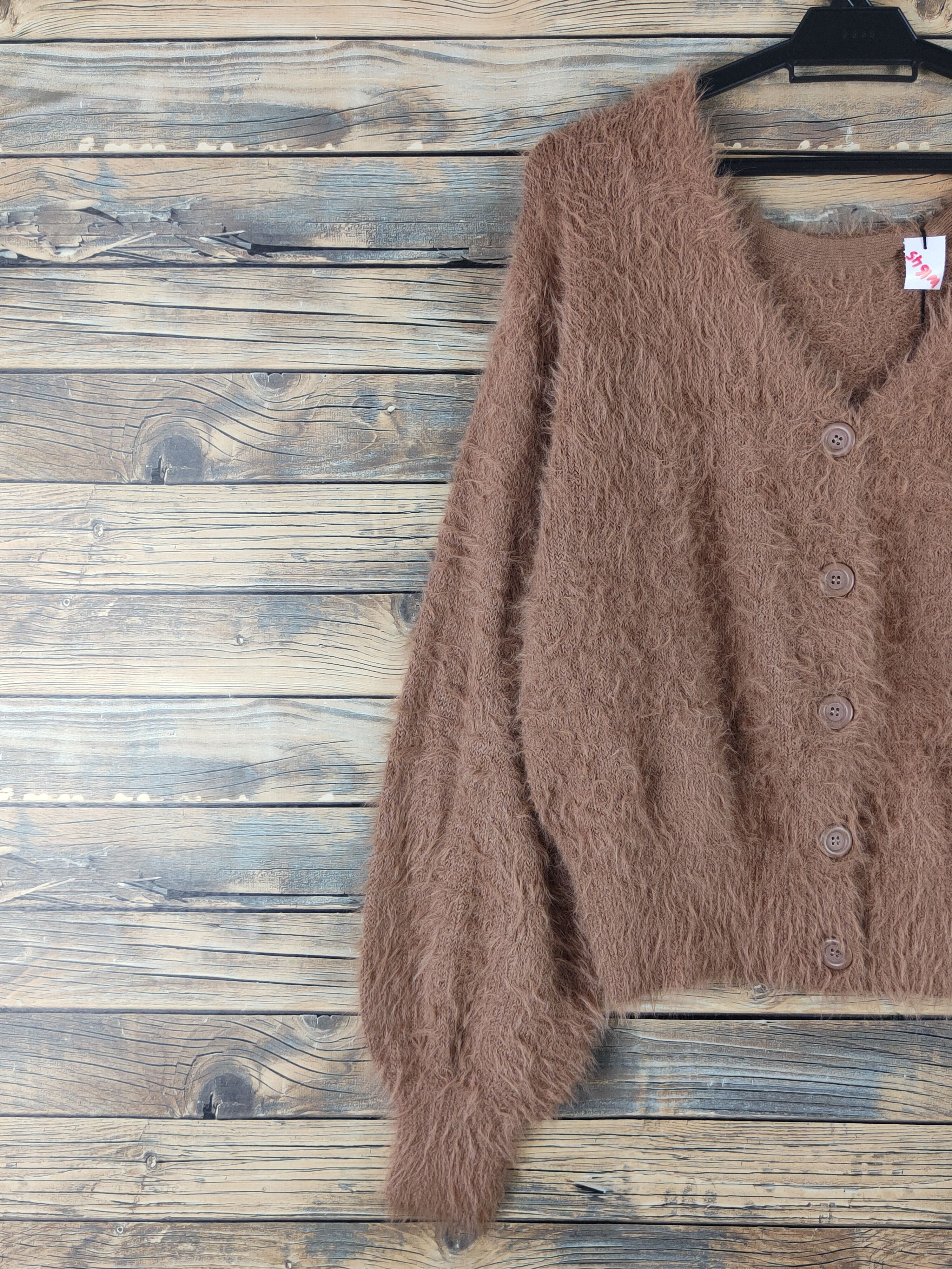 Homespun Knitwear Nice Claup Brown Shag Shaggy Fur Mohair Knitwear #W1645 Size US M / EU 48-50 / 2 - 3 Thumbnail