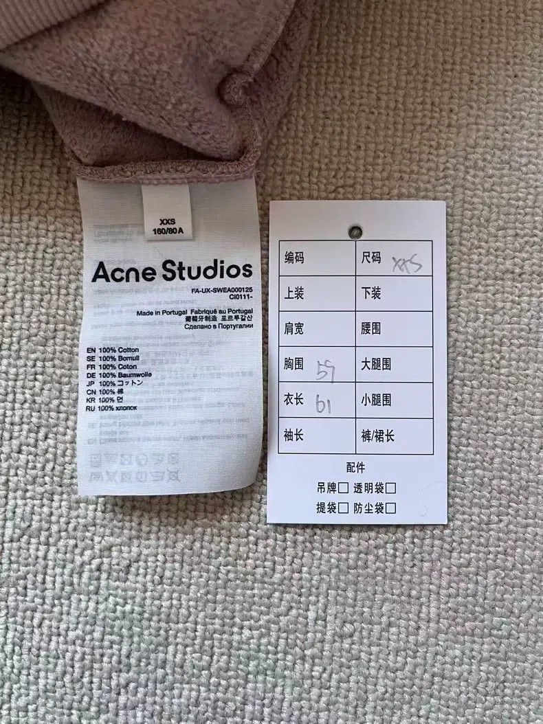 Acne Studios Acne Studios Face Expression Faded Zip Hooded Sweatshirt Size US XXS / EU 40 - 4 Thumbnail