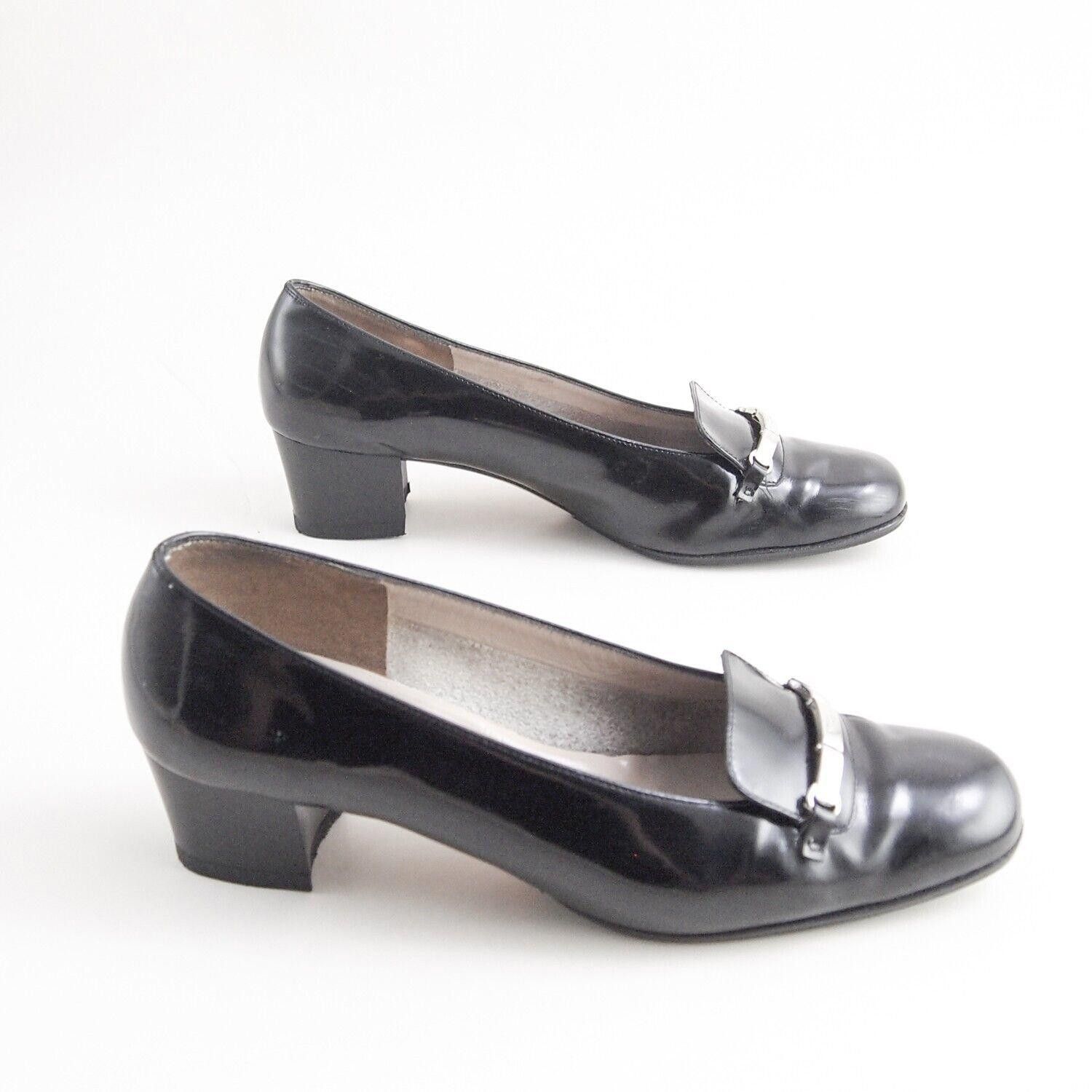 Salvatore Ferragamo Ferragamo Mid Heels Black Leather US 5.5 C EU 36 Size US 5.5 / IT 35.5 - 6 Thumbnail