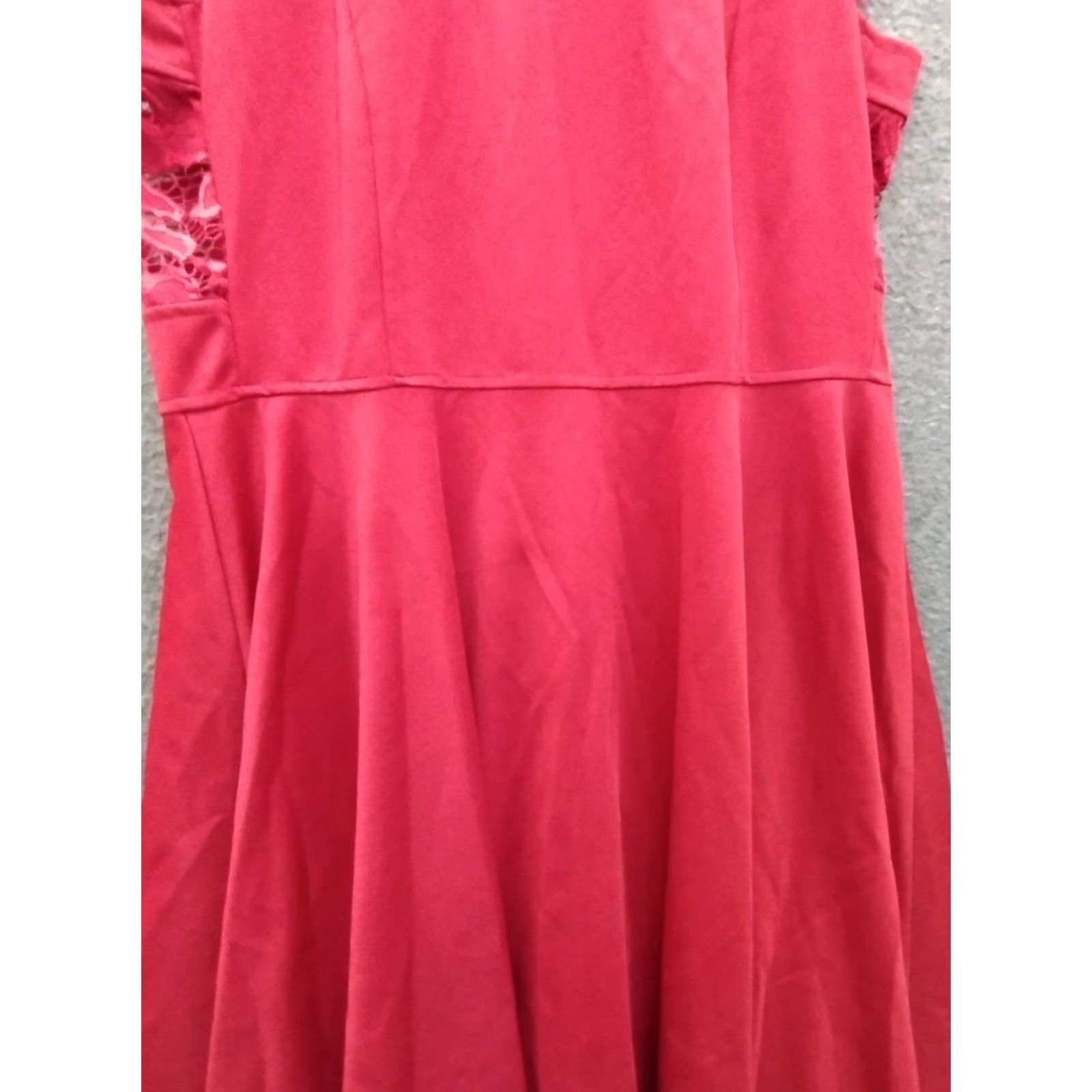 Vintage Mixfeer Red Lace Overlay Scalloped Round Neck Sleeveless Dress XL Women’s Dress Size XL / US 12-14 / IT 48-50 - 7 Thumbnail