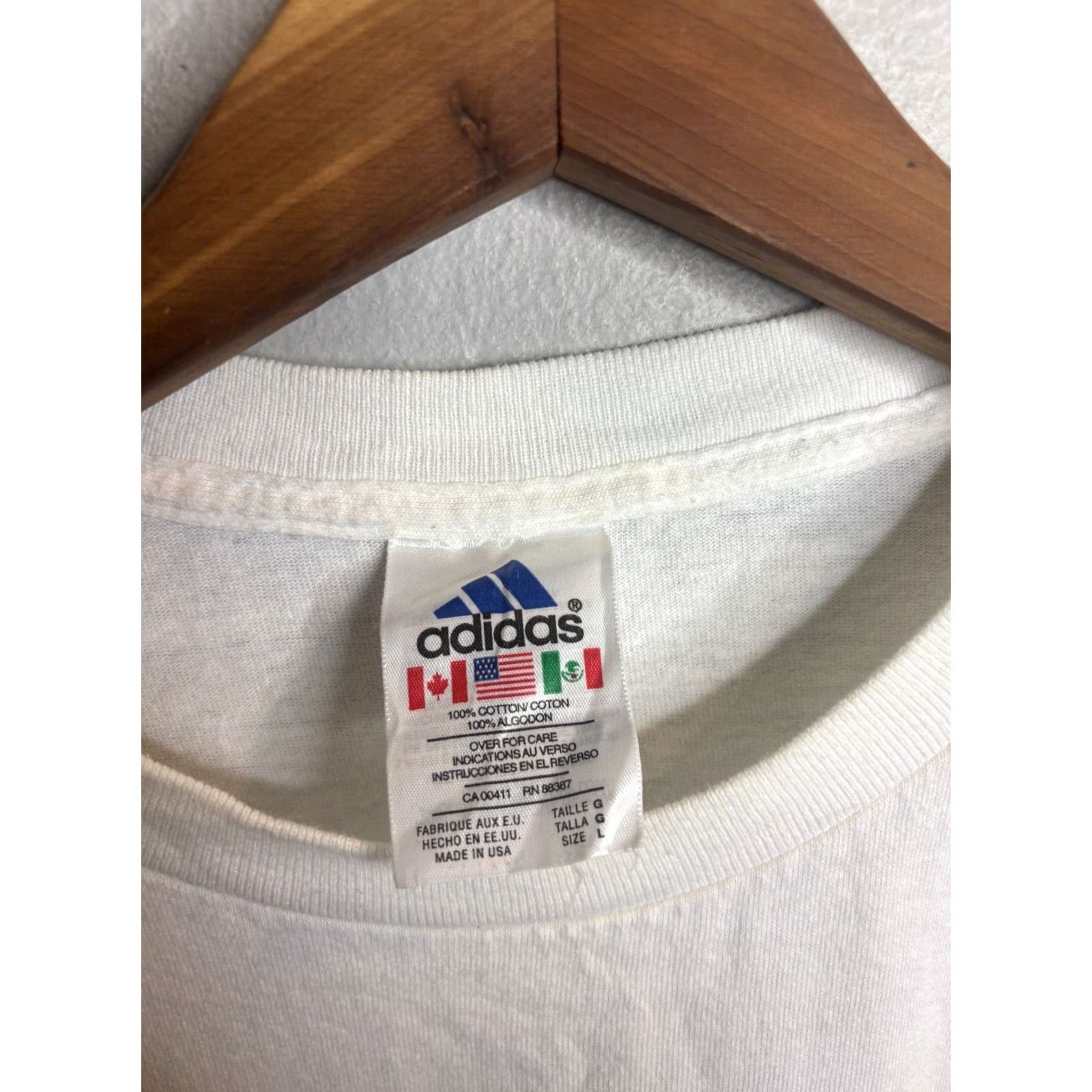 Adidas adidas T-Shirt Crew Short Sleeve Men's L White 90s Graphic T-Shirt 4075 Size US L / EU 52-54 / 3 - 5 Thumbnail