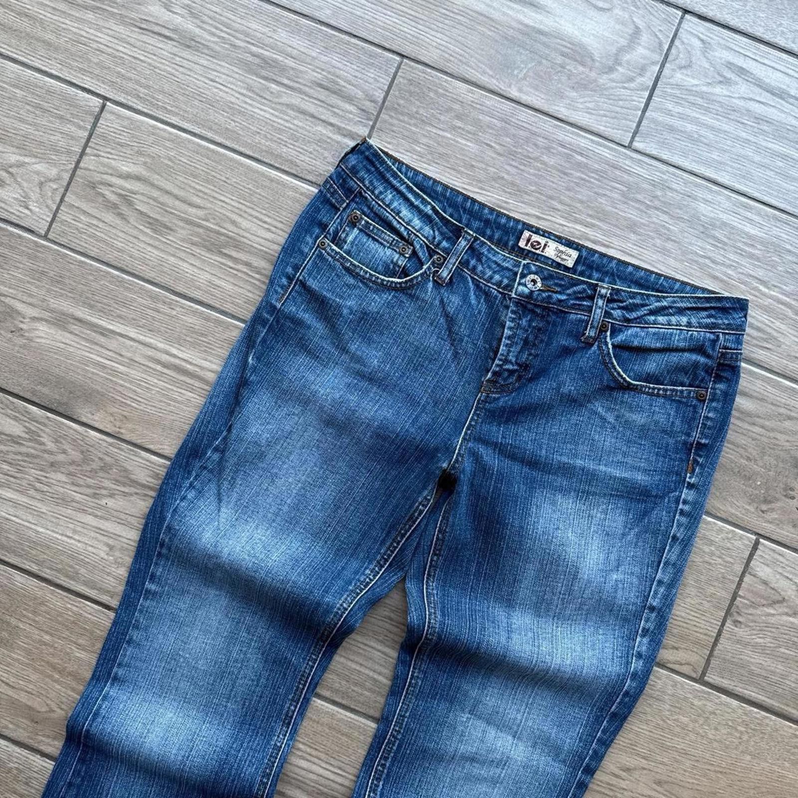 L.E.I. Y2K Lei Sophia Flared Low rise 00 Embroidered Jeans Size 34" / US 12 / IT 48 - 7 Thumbnail