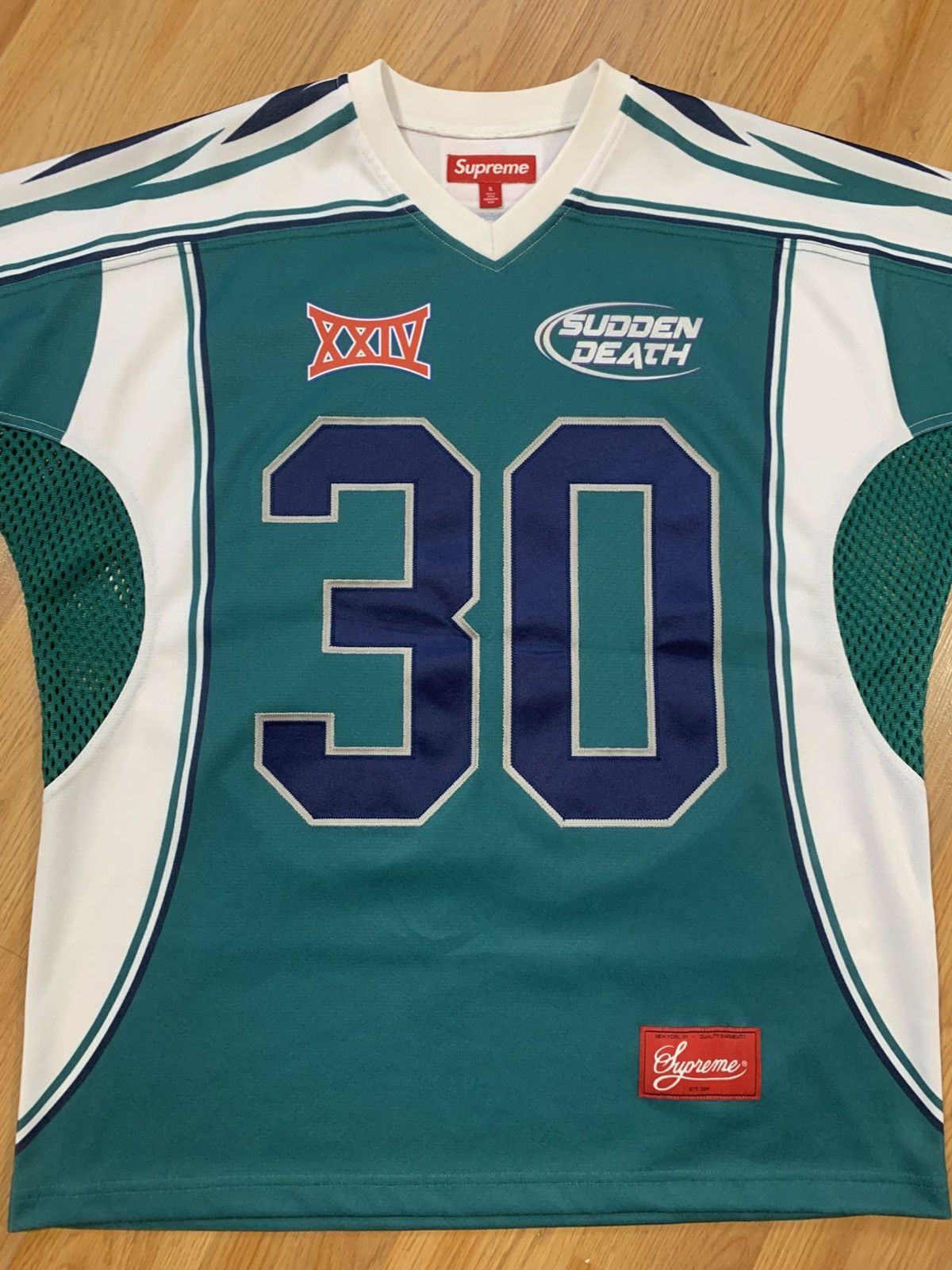 Sz S - Supreme Sudden Death Football Jersey (Teal) SS24