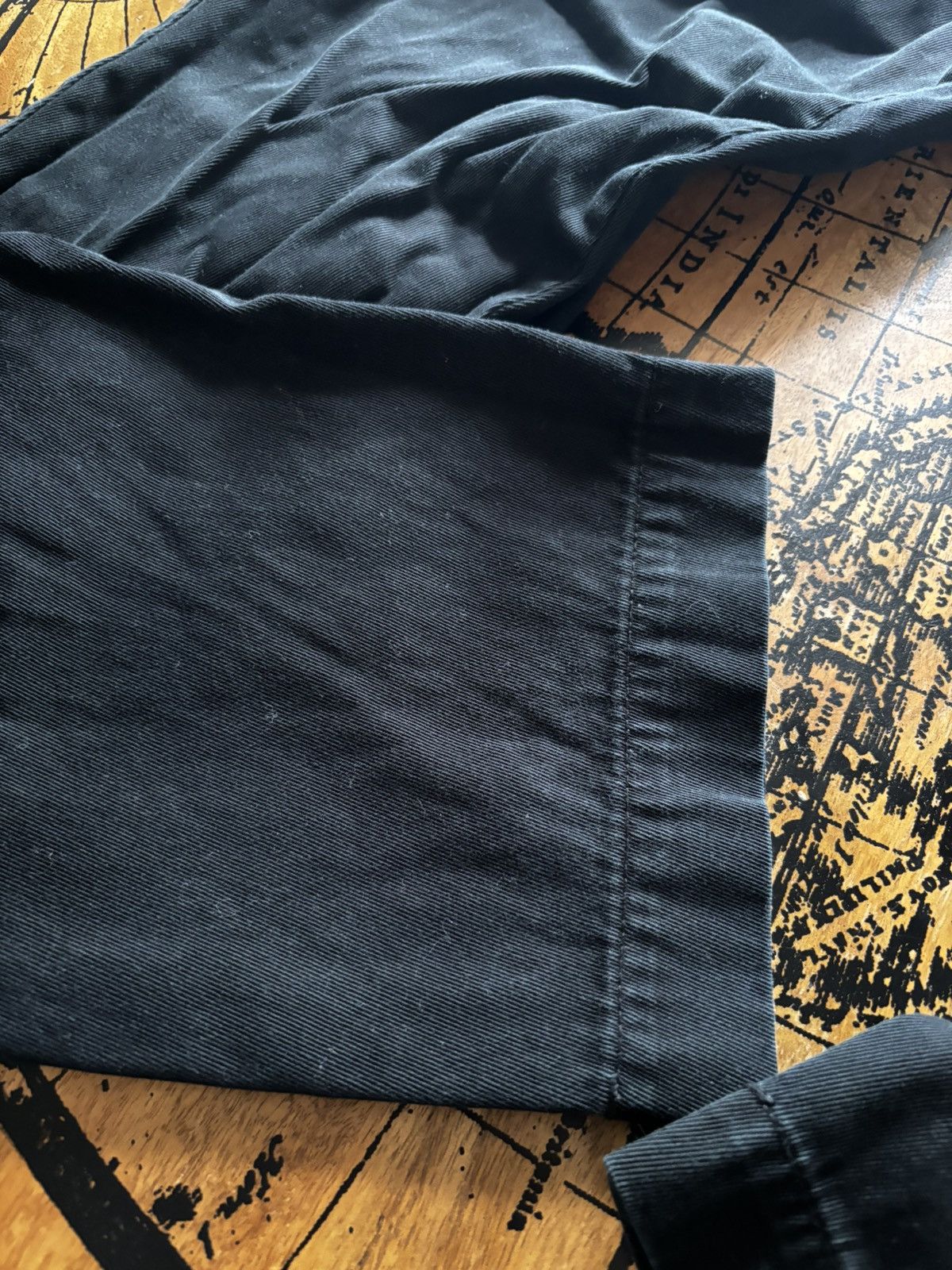 CHOCOOLATE Black Chocoolate Cotton Trousers Black Twill Pants Size US 31 - 4 Thumbnail