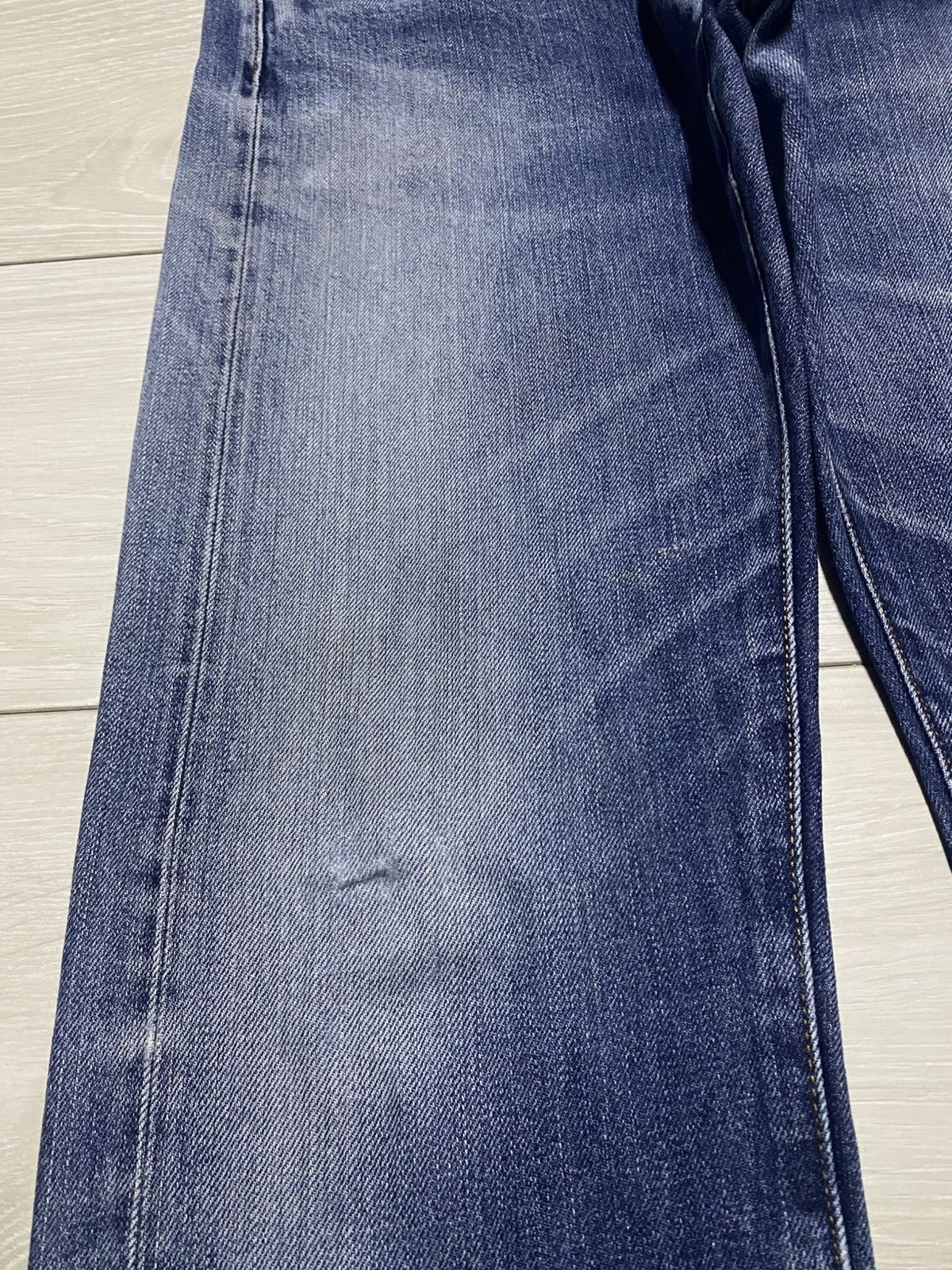 Uniqlo JAPANESE Uniqlo Selvedge Faded Wash Distressed Slim Jeans Size US 33 - 7 Thumbnail