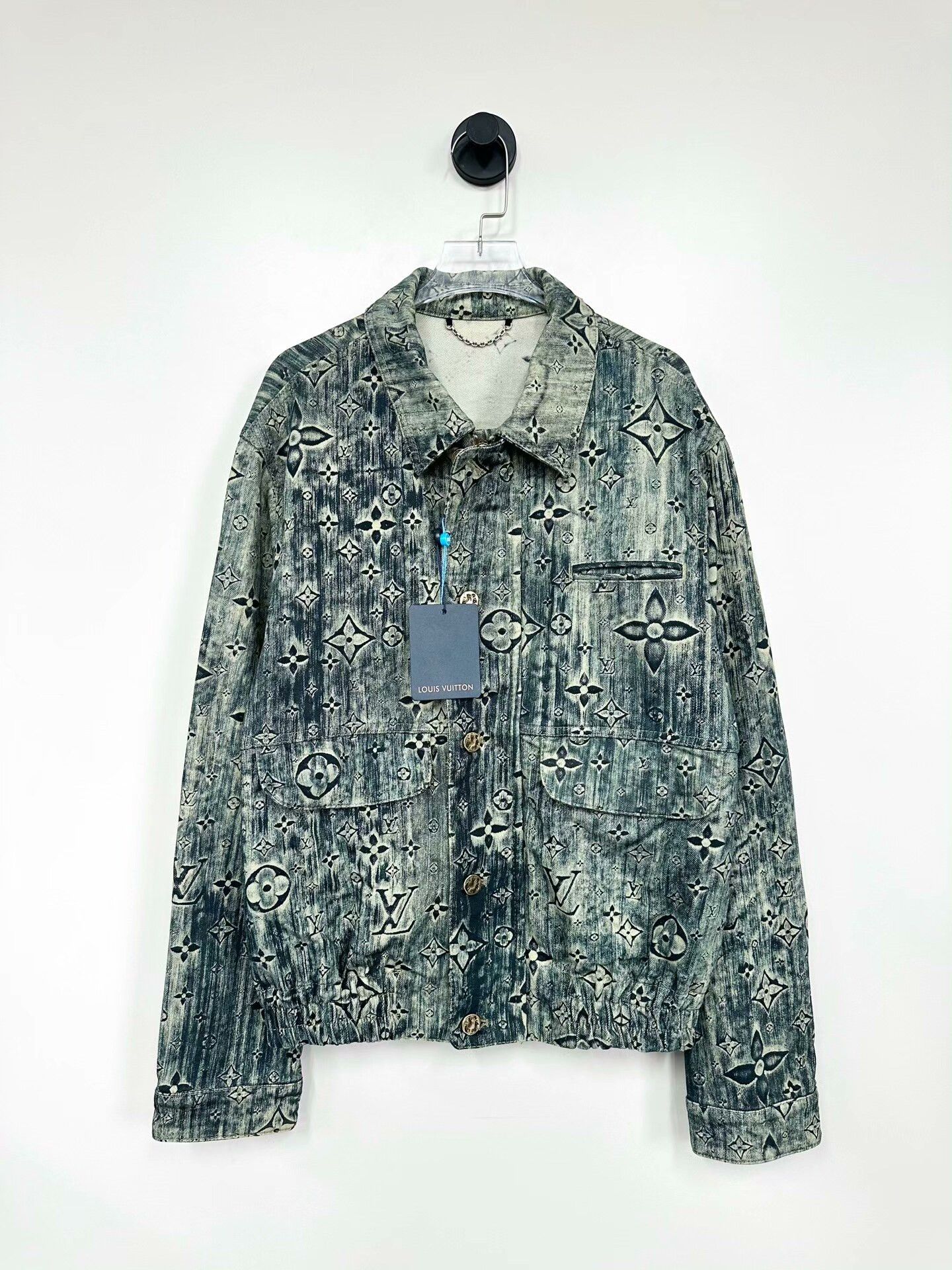 Louis Vuitton Louis Vuitton Gray Denim Jacket Size US S / EU 44-46 / 1 - 1 Thumbnail