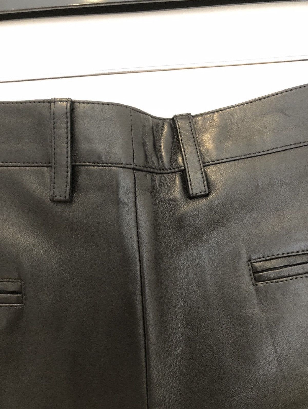 Hedi Slimane × Saint Laurent Paris 1 of 1 SS14 Sample Leather Pleated Trouser Size US 29 - 8 Thumbnail