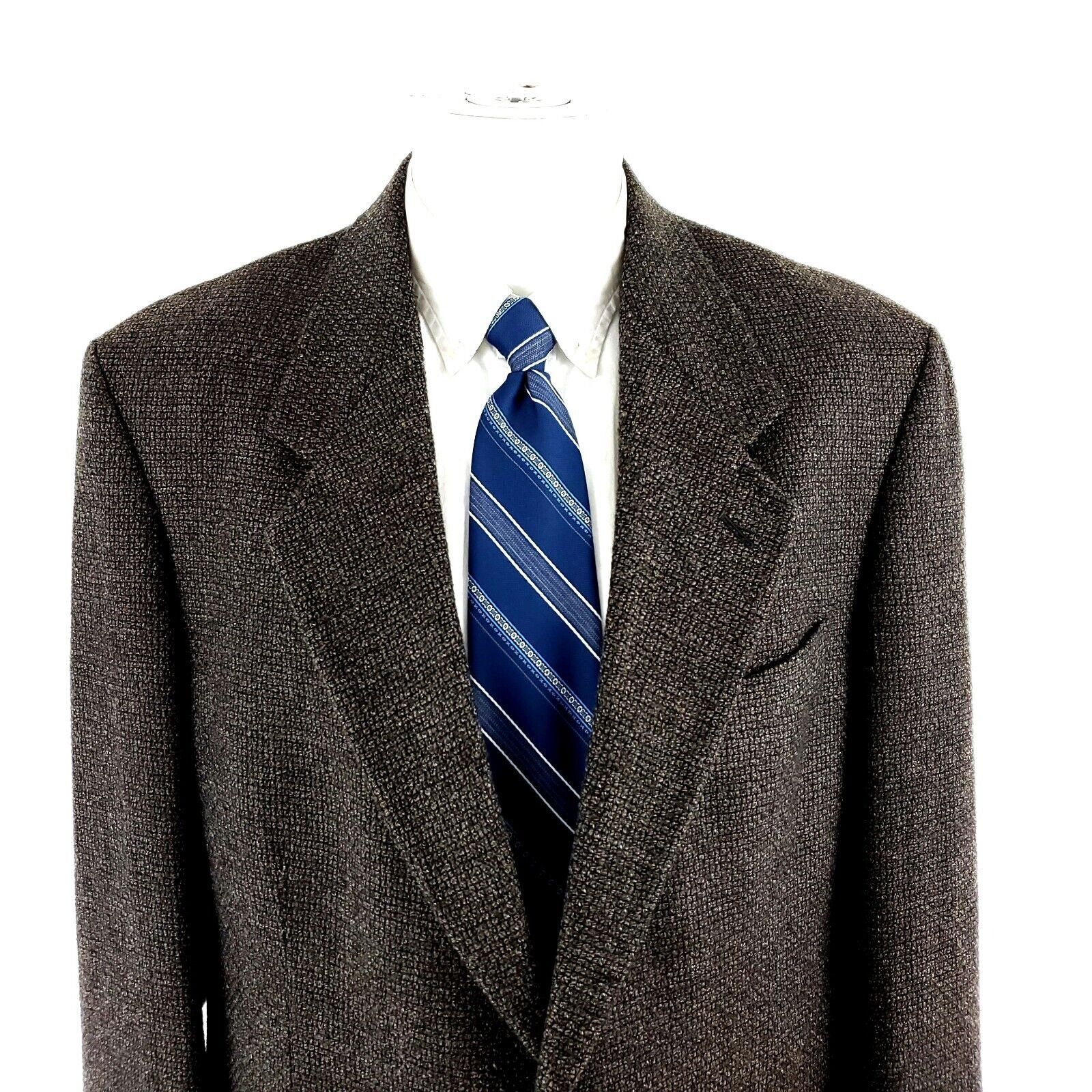 Pierre Cardin Pierre Cardin Wool Tweed 2 Button Sport Coat 42R Black Green Size 42R - 1 Thumbnail