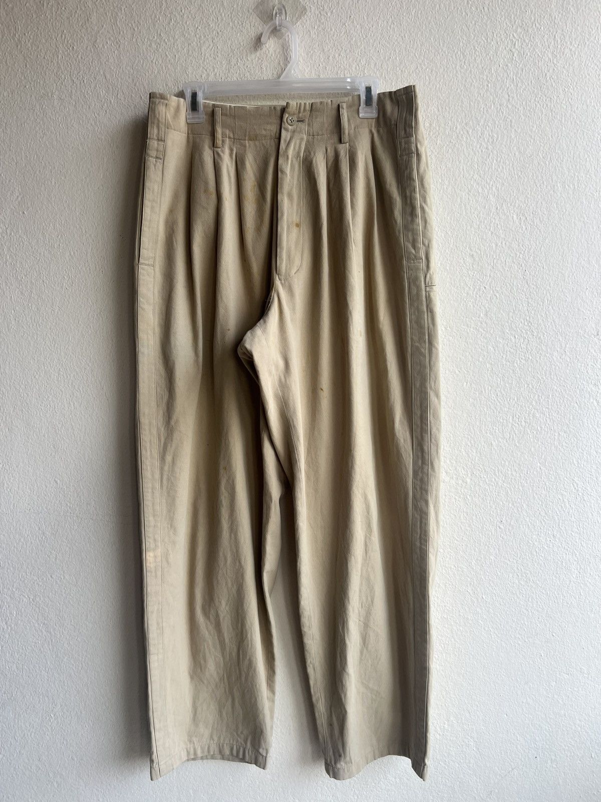 Yohji Yamamoto A/W 1993 Yohji Yamamoto Y’s For Men Stains Baggy Trouser Size US 31 - 2 Thumbnail