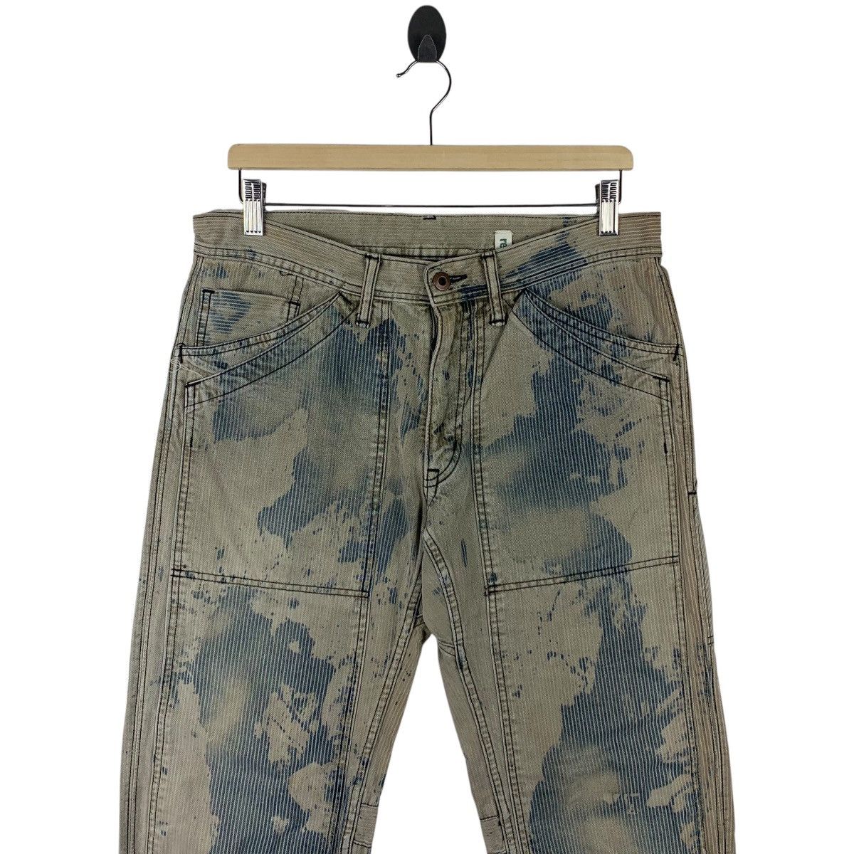 Japanese Brand REPACK japanesebrand double knee bleach jeans Size US 32 / EU 48 - 2 Thumbnail