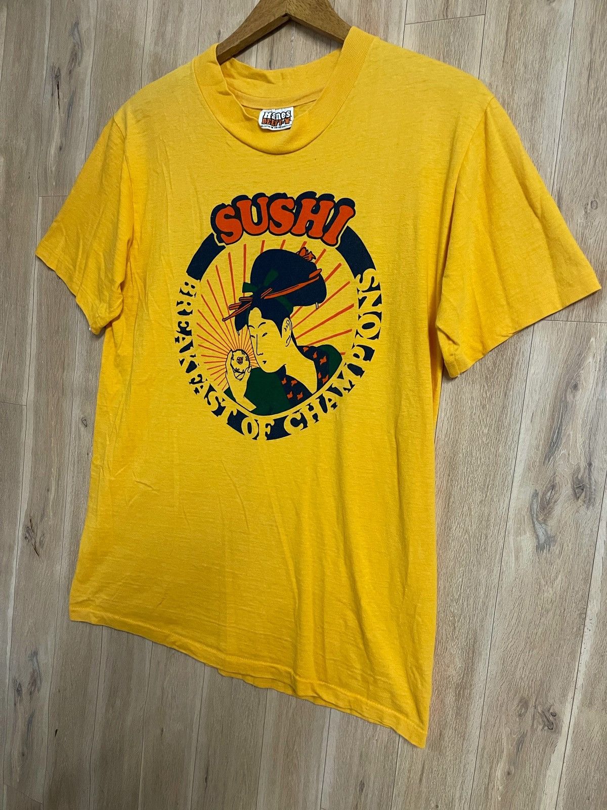 Vintage Vintage 70’s Not Nike Geisha T shirt M Sushi Breakfast Rare Size US M / EU 48-50 / 2 - 5 Thumbnail