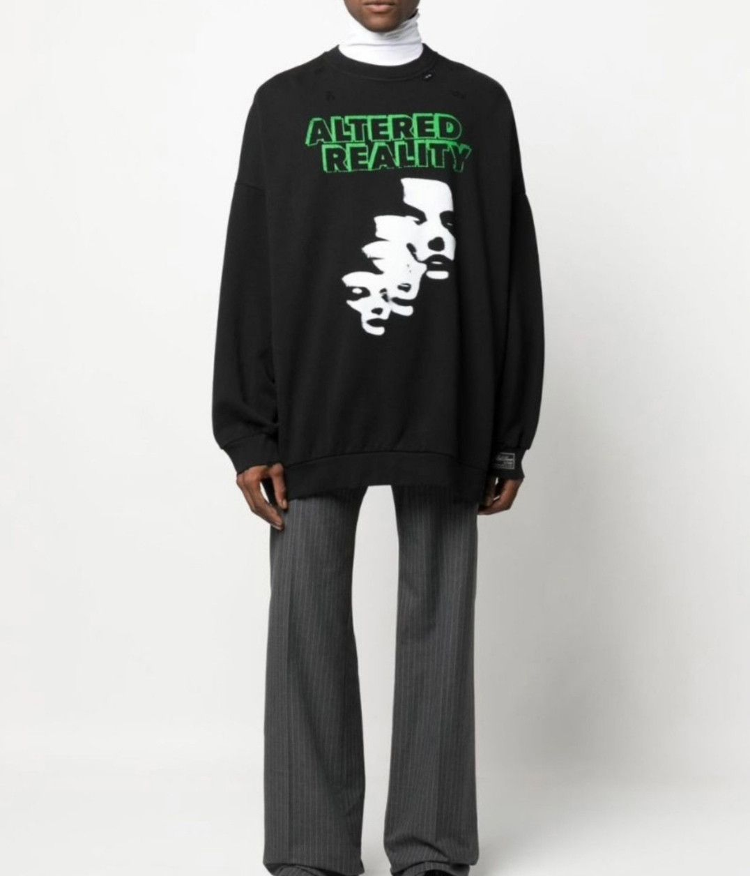 Raf Simons raf simons ghost face black vandalism sweatshirt Size US M / EU 48-50 / 2 - 4 Thumbnail