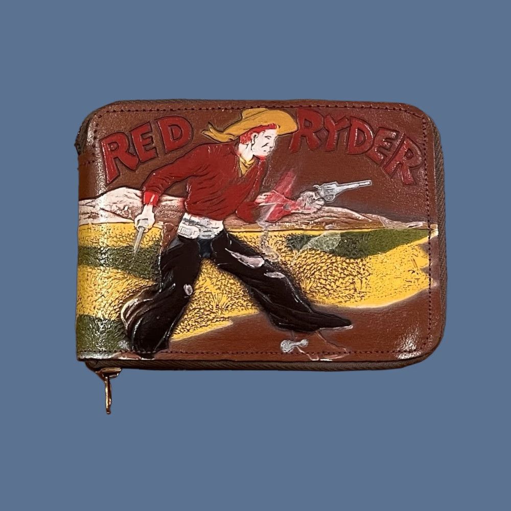 Undercover VINTAGE Red Ryder Cowboy Western Genuine Leather Full Zip Bill Fold Wallet 50s Size ONE SIZE - 1 Thumbnail