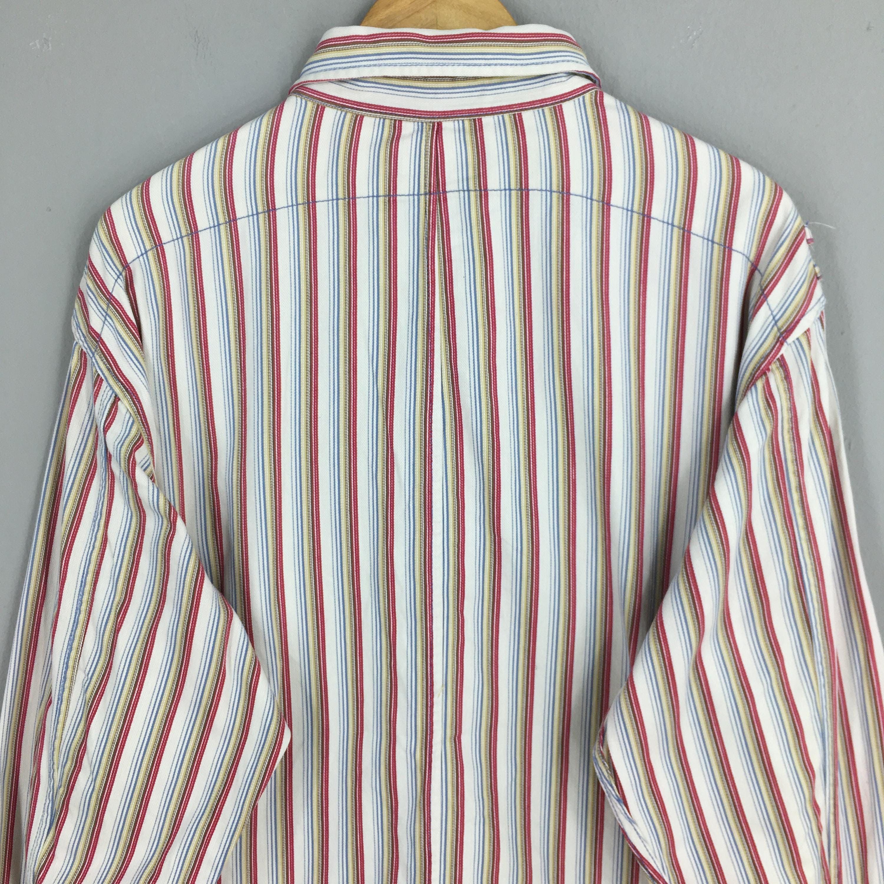 Flannel × Vintage Vintage Baffy Vertical Stripes Flannel Shirt XLarge Size US XL / EU 56 / 4 - 8 Thumbnail