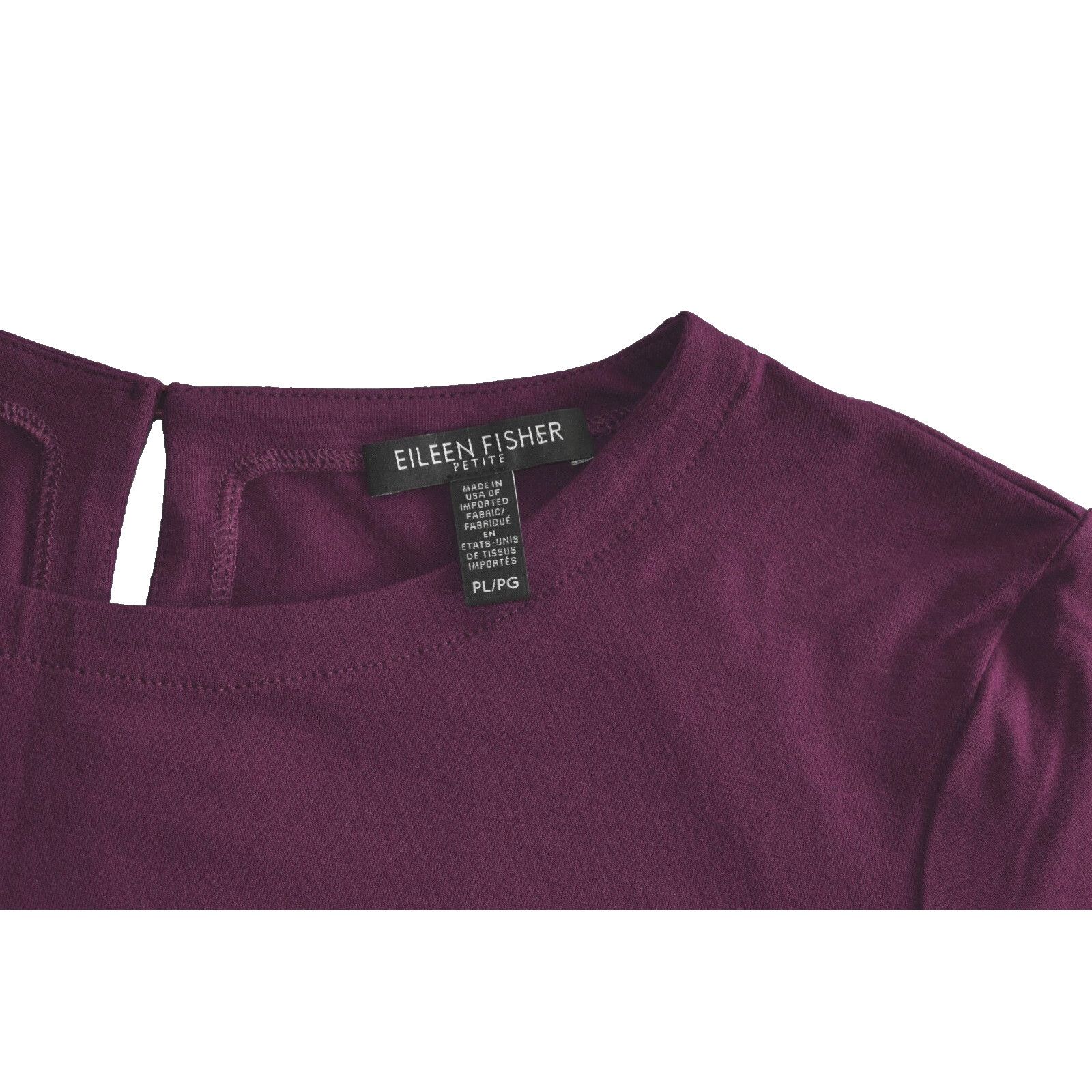 Eileen Fisher EILEEN FISHER Purple Jersey Short Sleeve Petite Dress Sz PL Size XL / US 12-14 / IT 48-50 - 5 Thumbnail