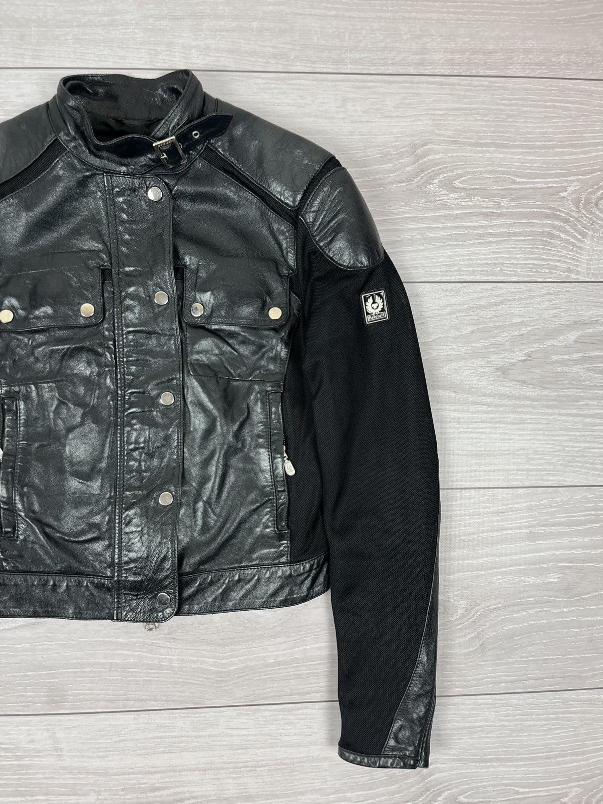 Belstaff Belstaff Vintage Black Leather Biker Moto Jacket Size M / US 6-8 / IT 42-44 - 4 Thumbnail