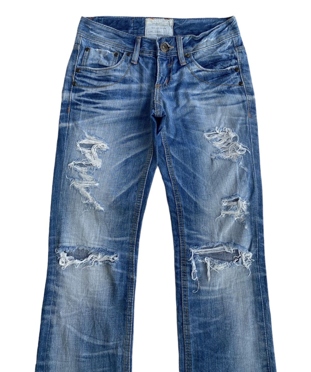 Hysteric Glamour × Tornado Mart RARE🔥LOLITA JAPAN DISTRESSED DENIM JEANS Size 28" / US 6 / IT 42 - 3 Thumbnail