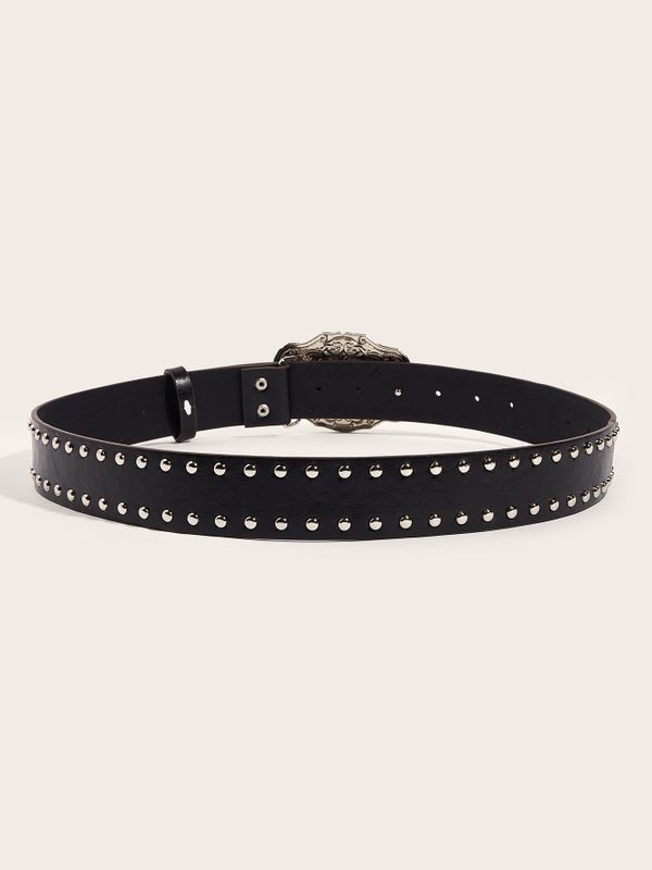 Designer Retro Vintage Belt Riveted Belts Menswear Accessories Size ONE SIZE - 3 Thumbnail