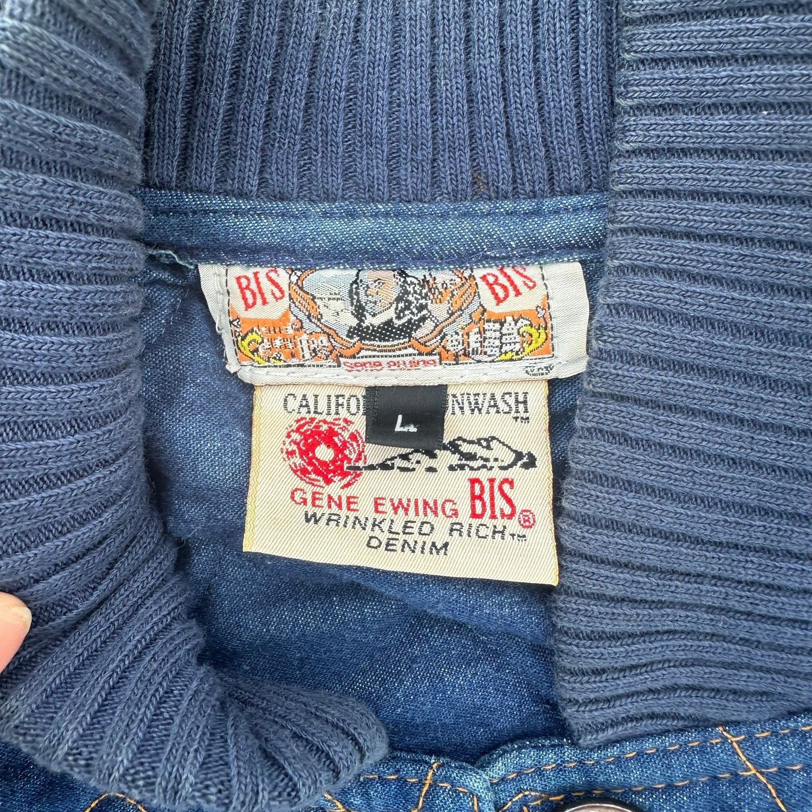 Other VINTAGE LADIES DENIM LONG JACKET Size L / US 10 / IT 46 - 2 Thumbnail