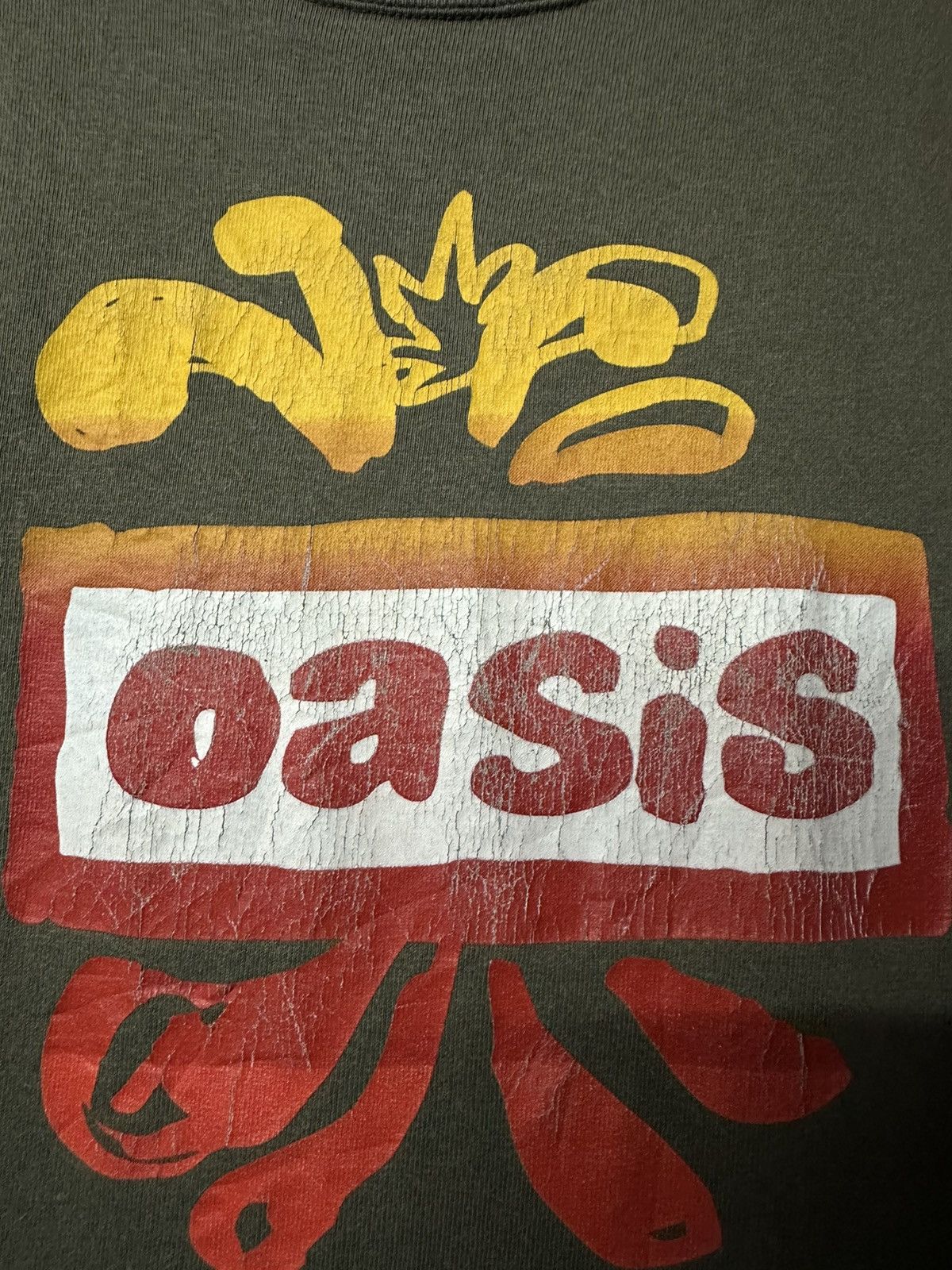 Band Tees × Vintage Vintage Oasis Tour Sun Faded Tee Size US S / EU 44-46 / 1 - 3 Thumbnail