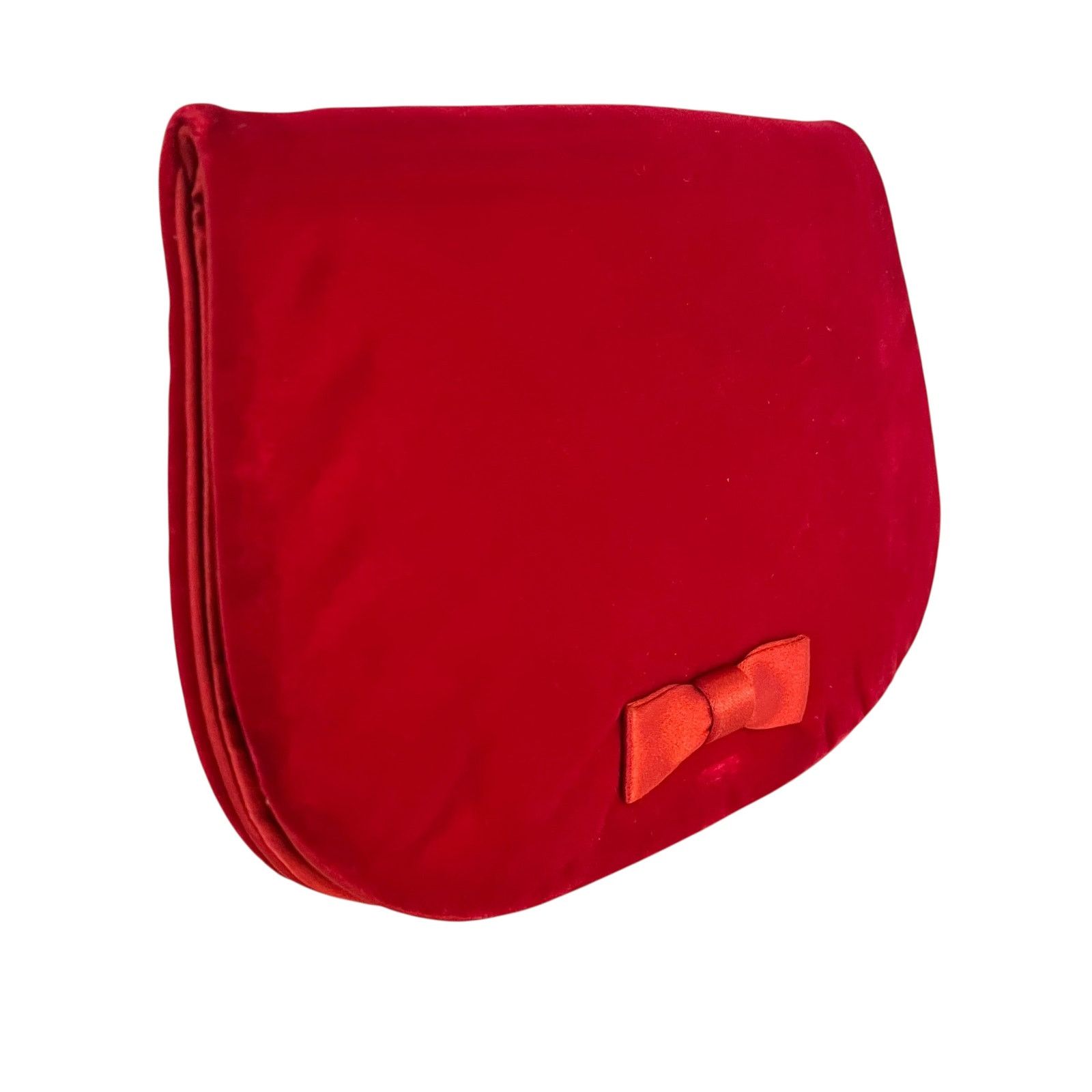 Vintage 1960s Morris Moskowitz MM Vintage Red Velvet Bow Clutch Size ONE SIZE - 10 Thumbnail
