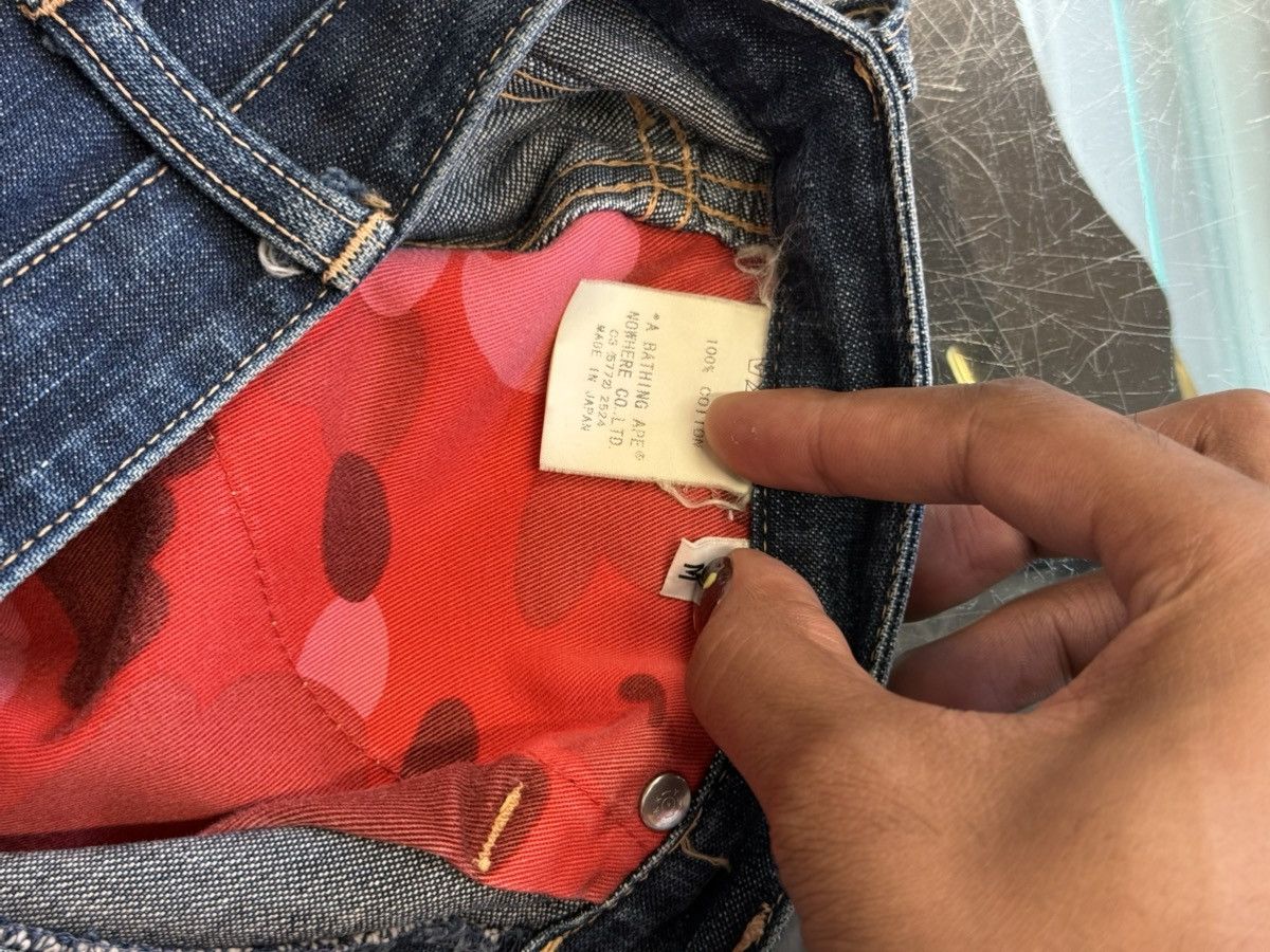 Bape Bape Raw Blue Japanese Denim Size US 30 / EU 46 - 4 Thumbnail